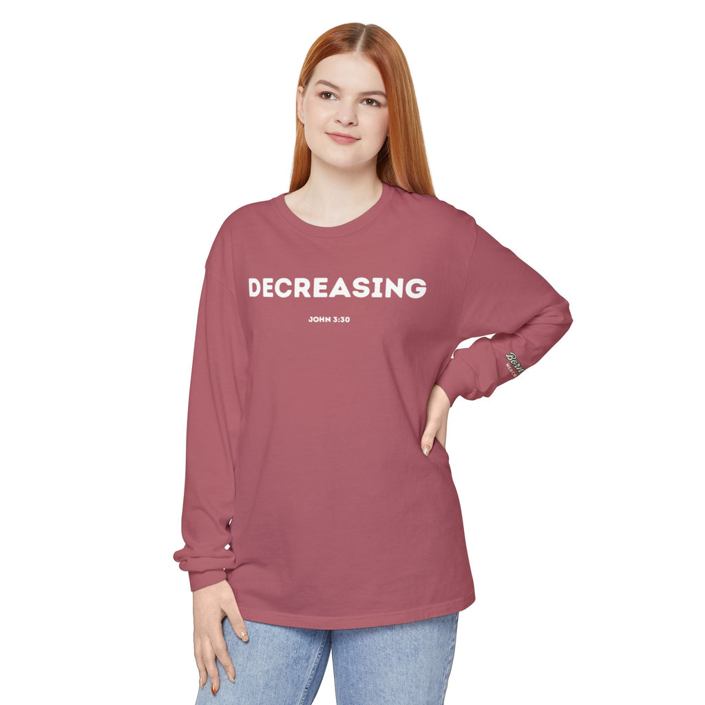 Decreasing (John 3:30) Christian Long-sleeved T-shirt