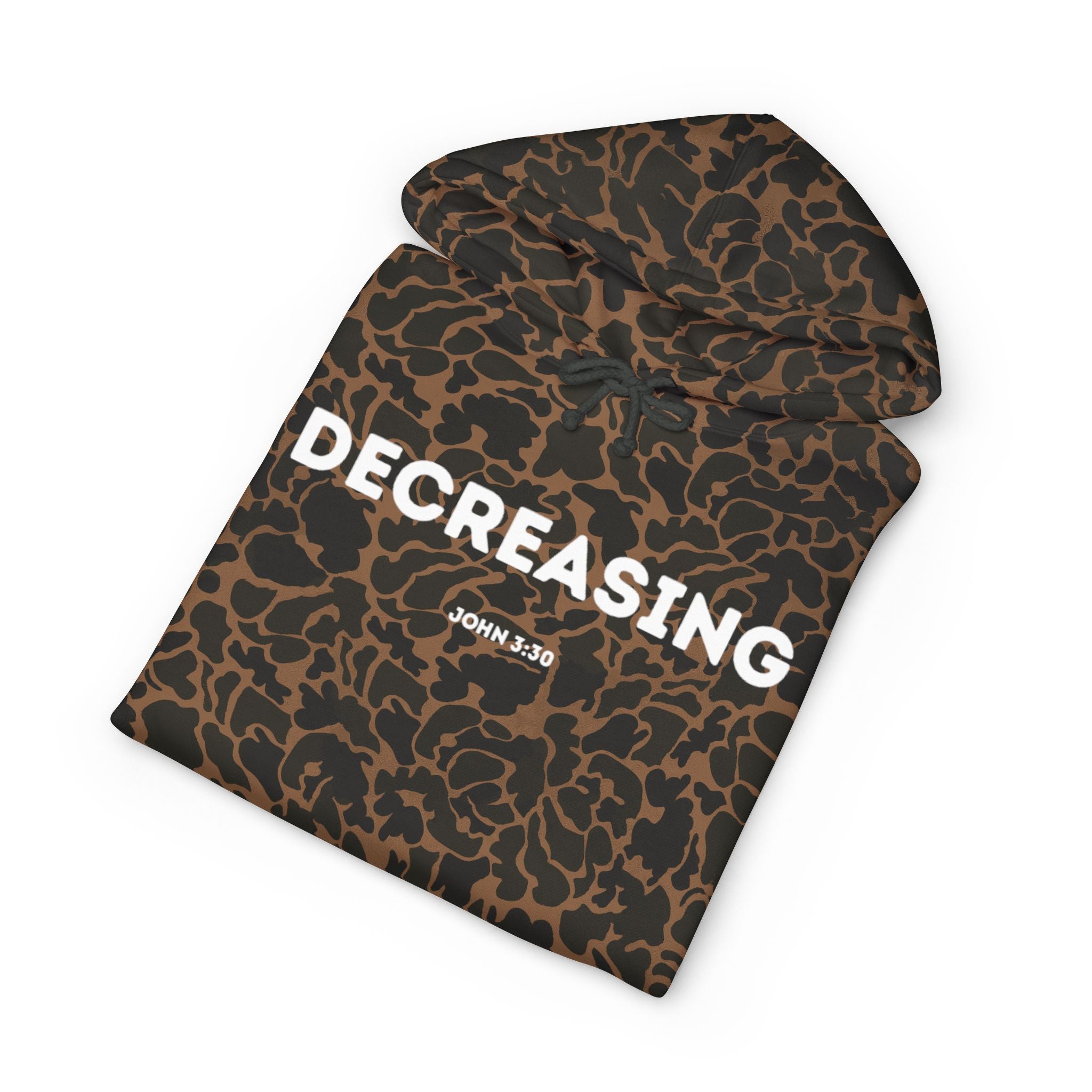 Decreasing Camo Hoodie (John 3:30)