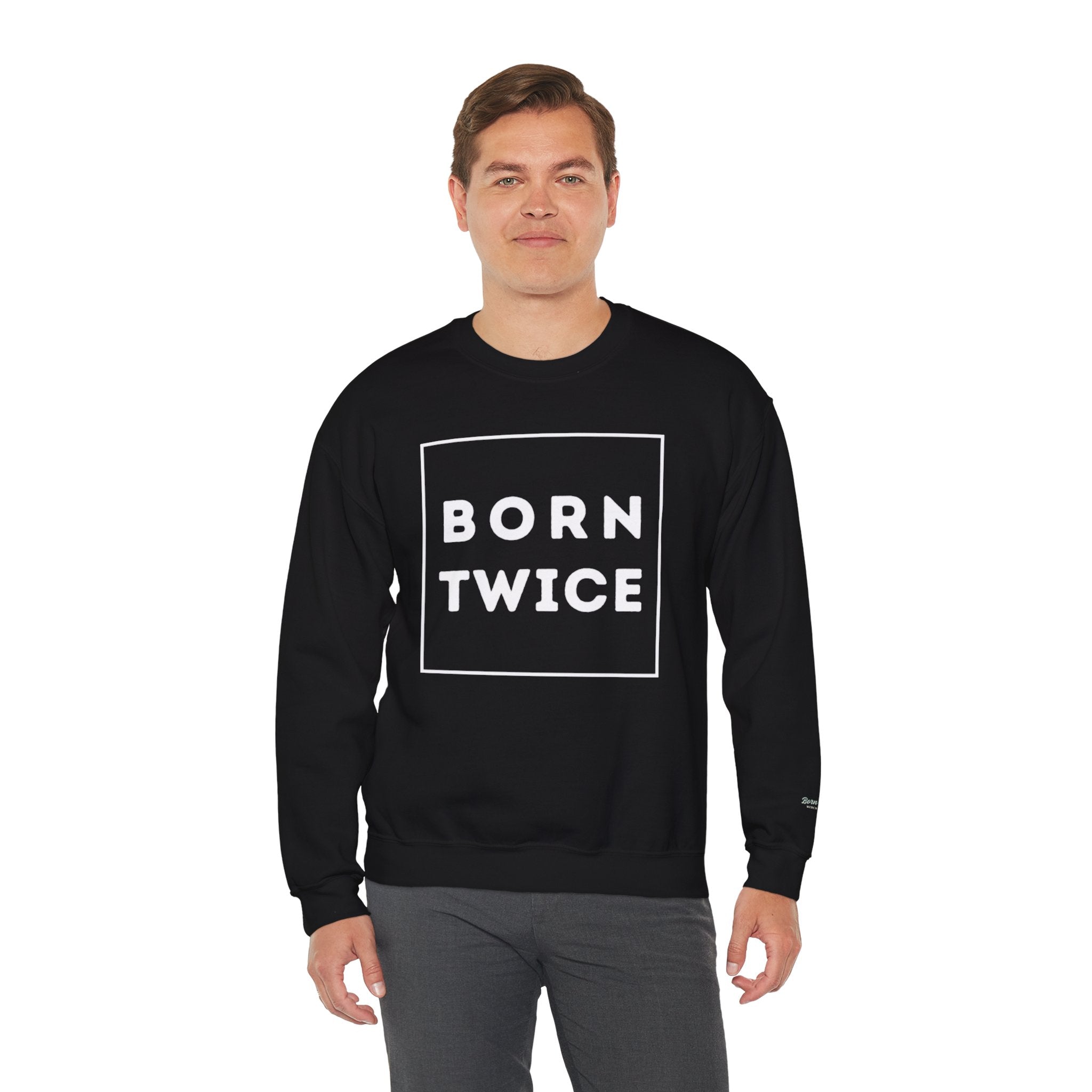 Born Twice Box Logo Crewneck