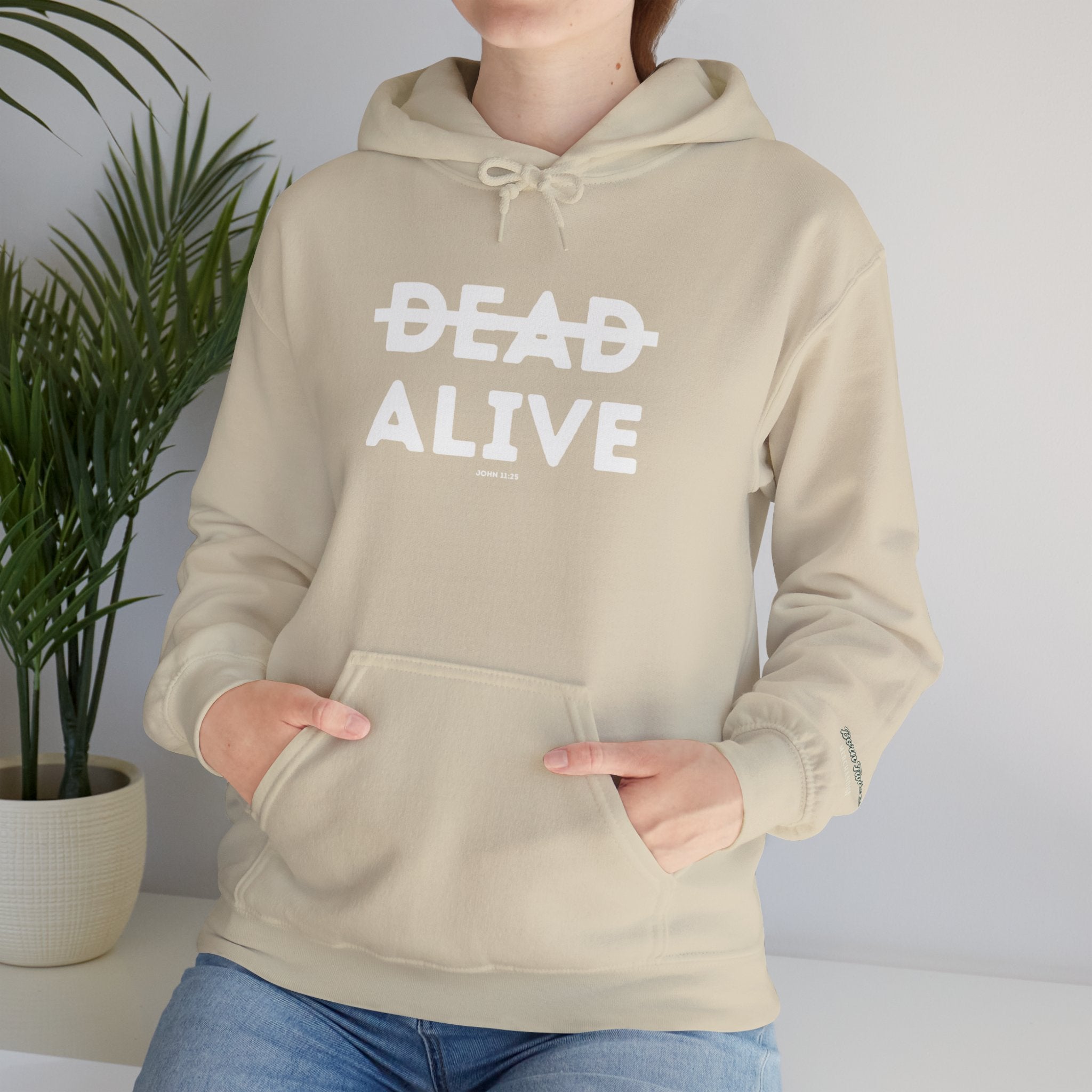 Not Dead But Alive (John 11:25) Christian Hoodie