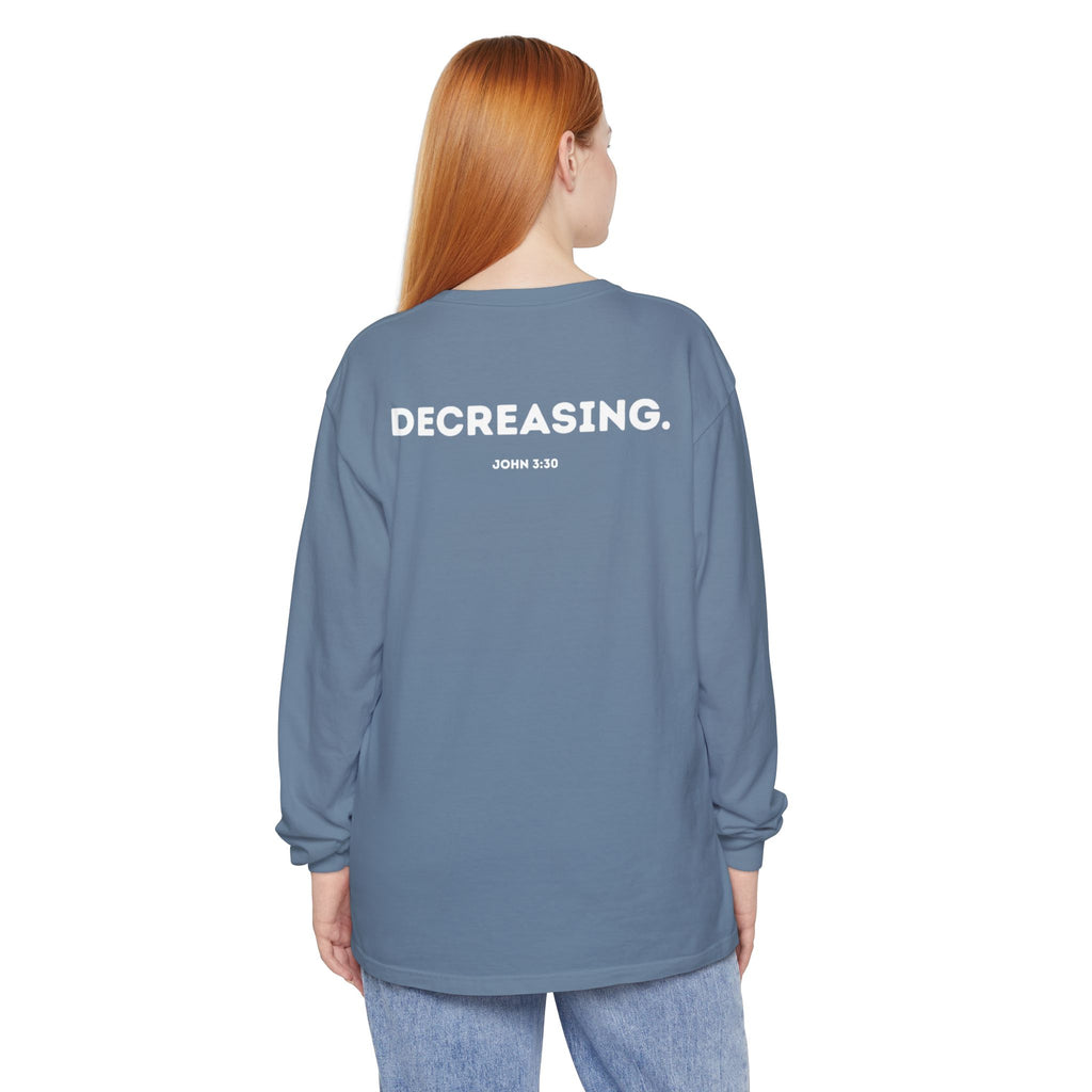 Decreasing (John 3:30) Christian Long-sleeved T-shirt