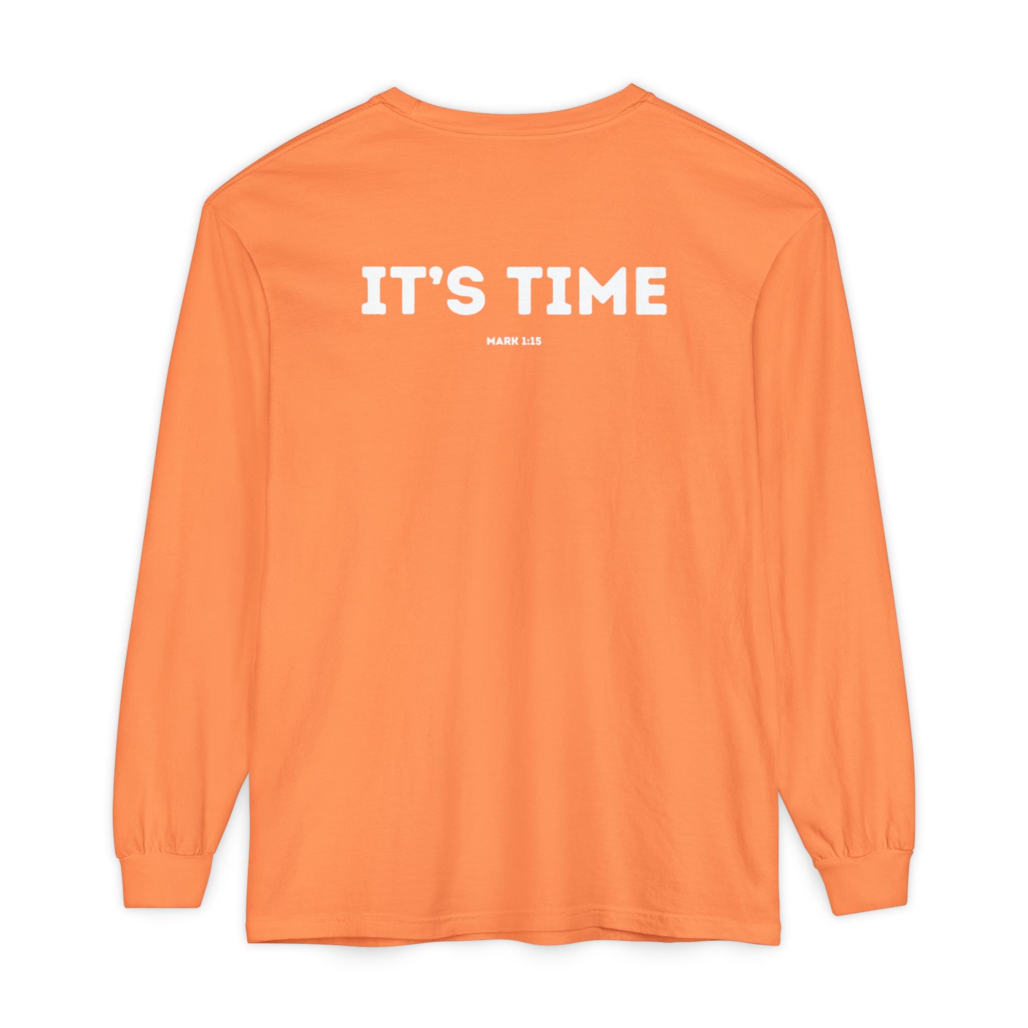 It's Time (Mark 1:15) Christian Long-sleeved T-shirt