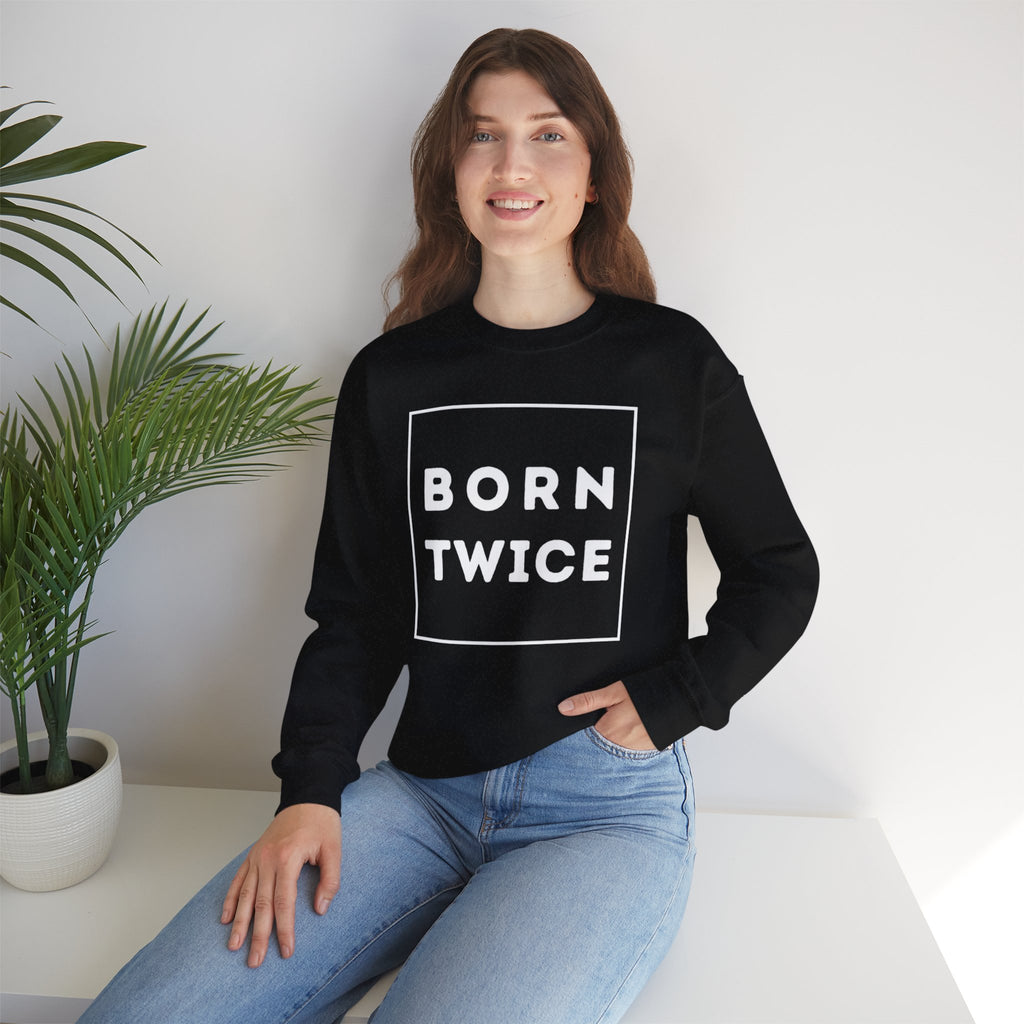 Born Twice Box Logo Crewneck