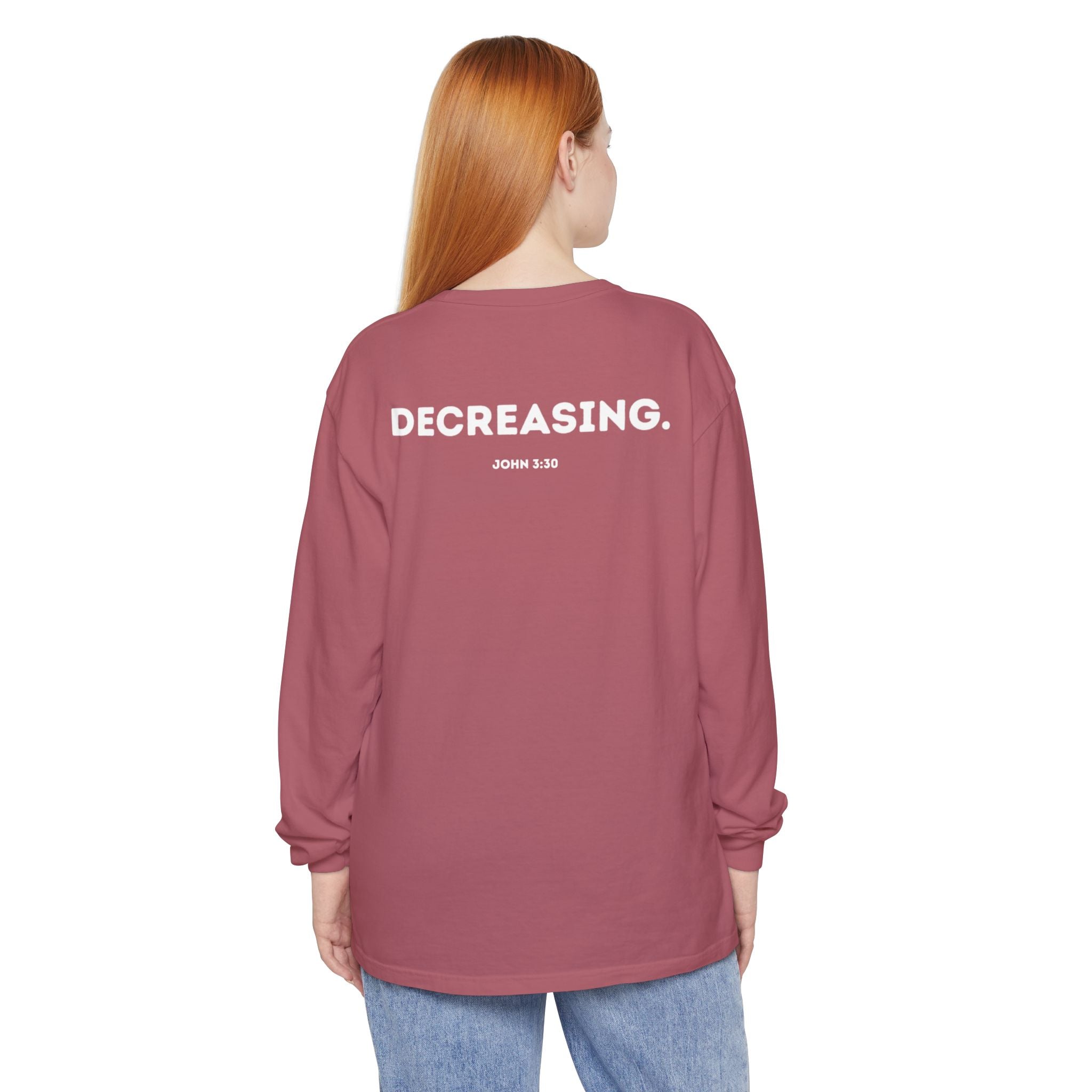 Decreasing (John 3:30) Christian Long-sleeved T-shirt