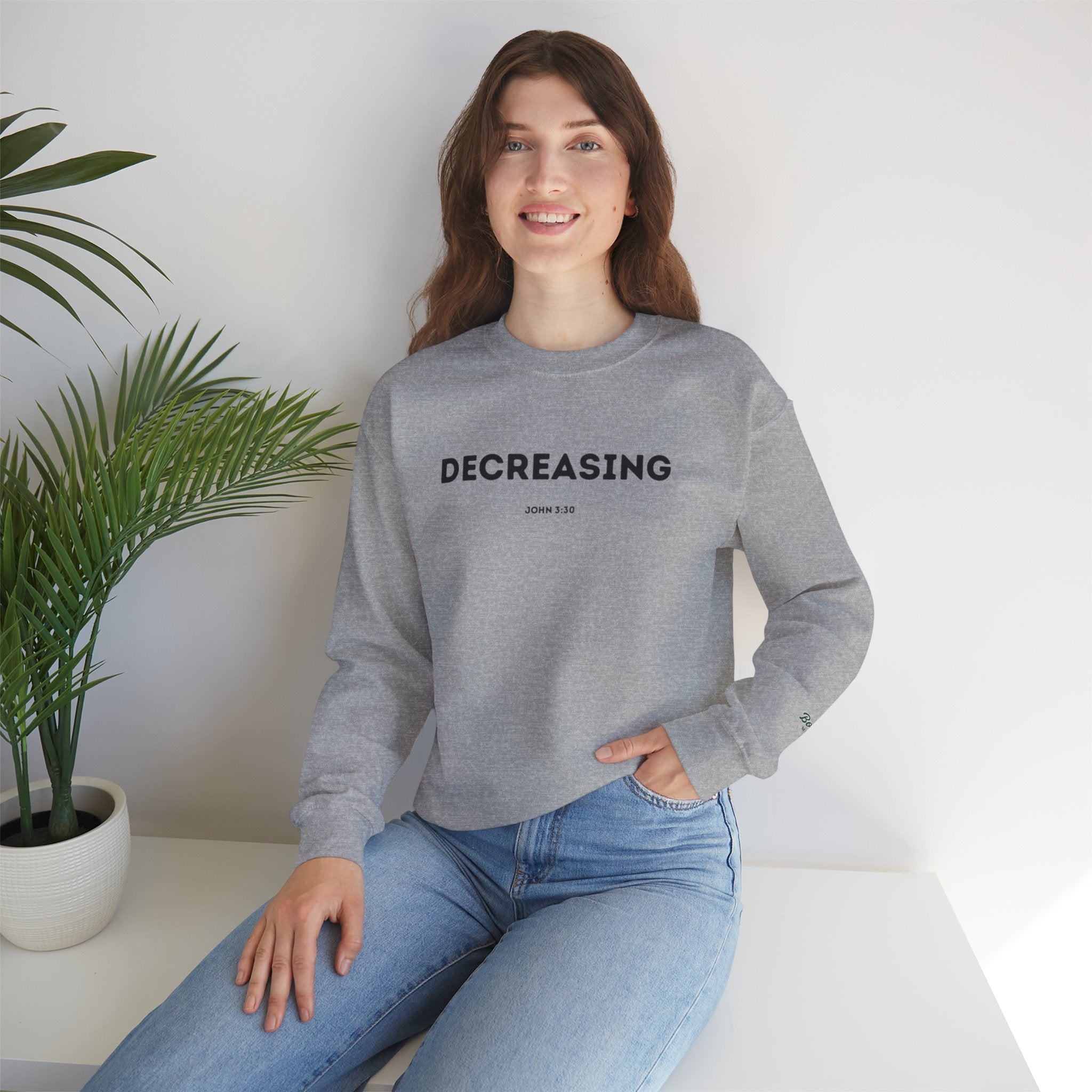 Decreasing Crewneck Sweatshirt (John 3:30)