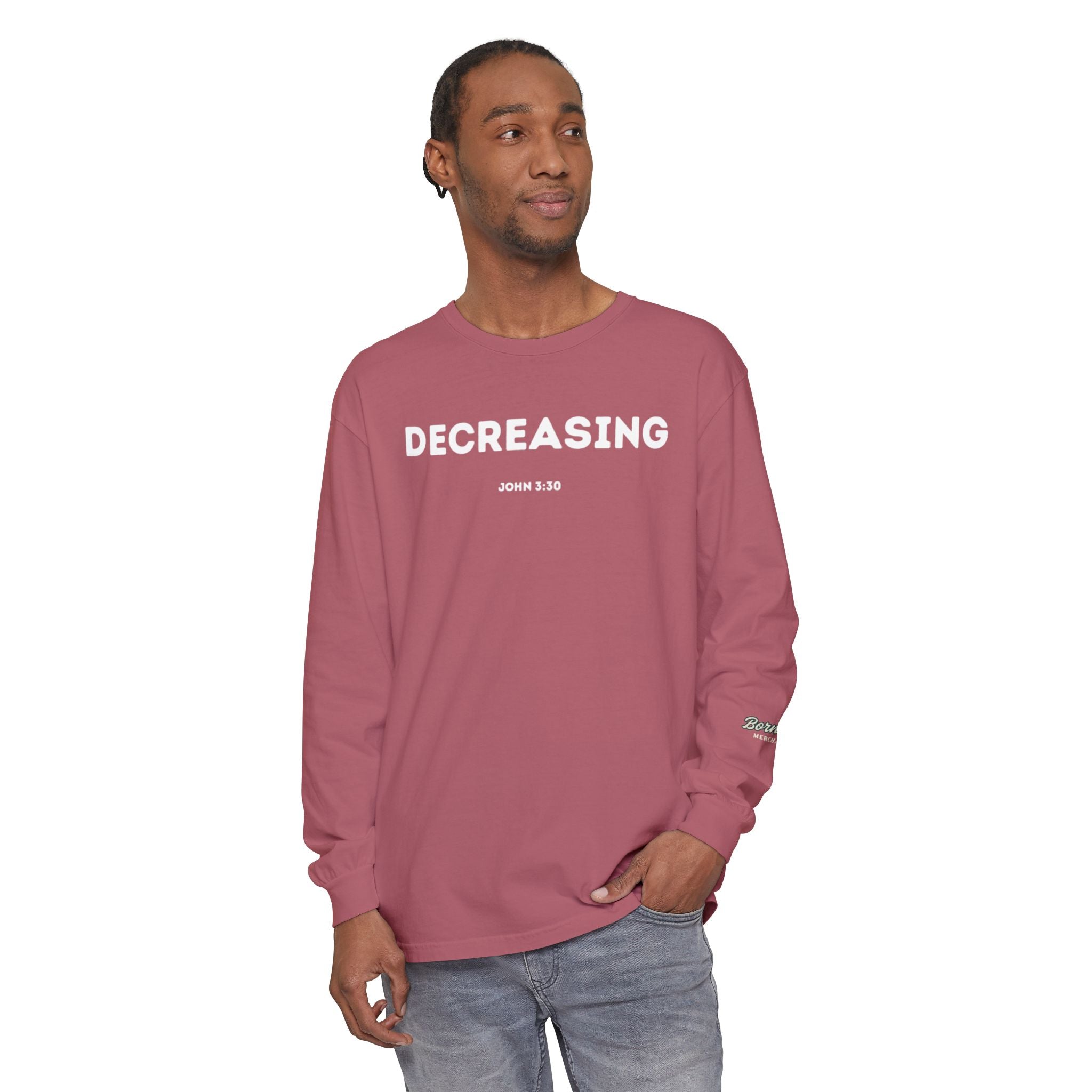 Decreasing (John 3:30) Christian Long-sleeved T-shirt