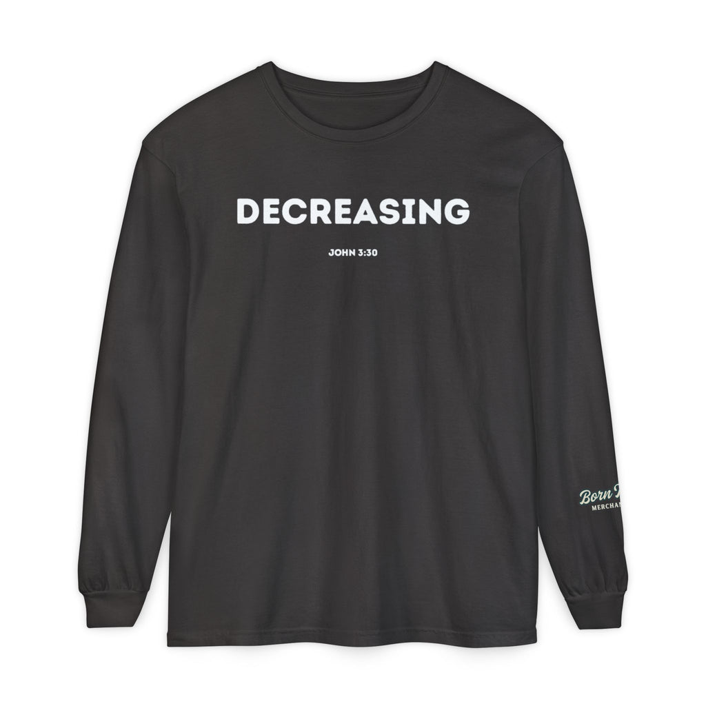 Decreasing (John 3:30) Christian Long-sleeved T-shirt