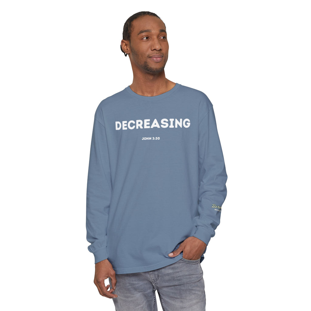 Decreasing (John 3:30) Christian Long-sleeved T-shirt
