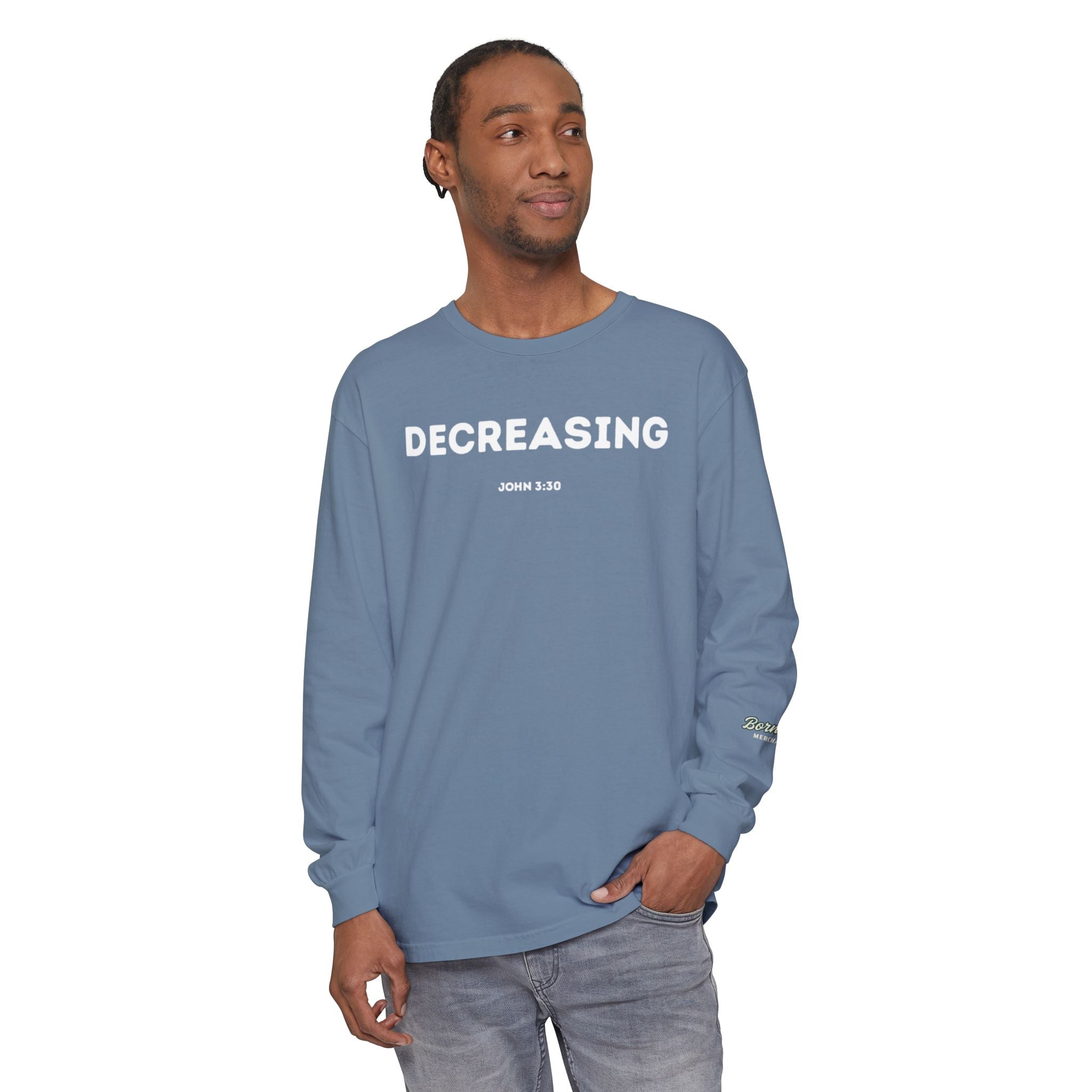 Decreasing (John 3:30) Christian Long-sleeved T-shirt