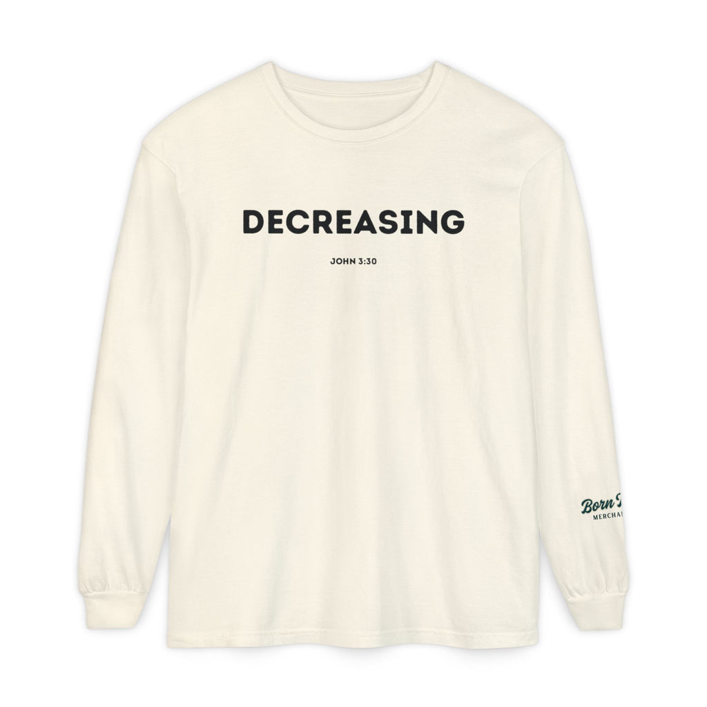 Decreasing (John 3:30) Christian Long-sleeved T-shirt