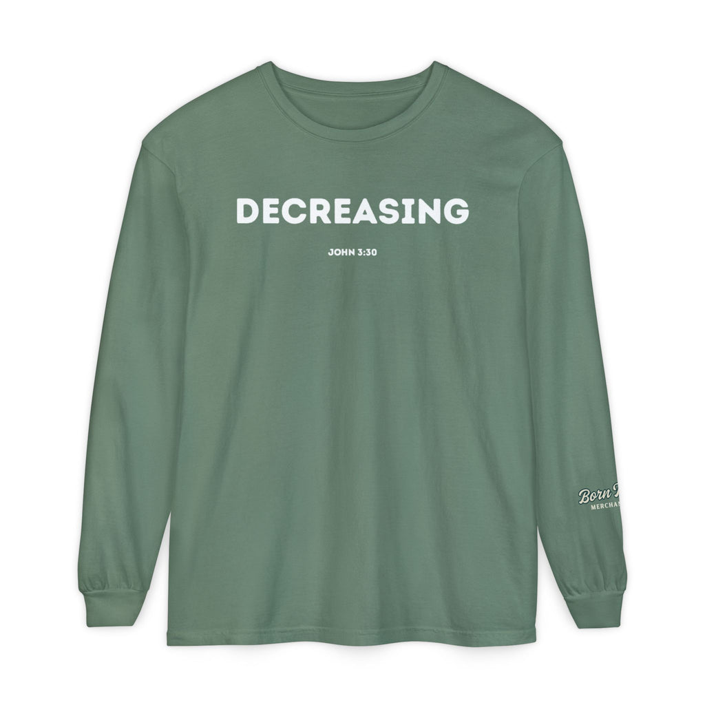 Decreasing (John 3:30) Christian Long-sleeved T-shirt