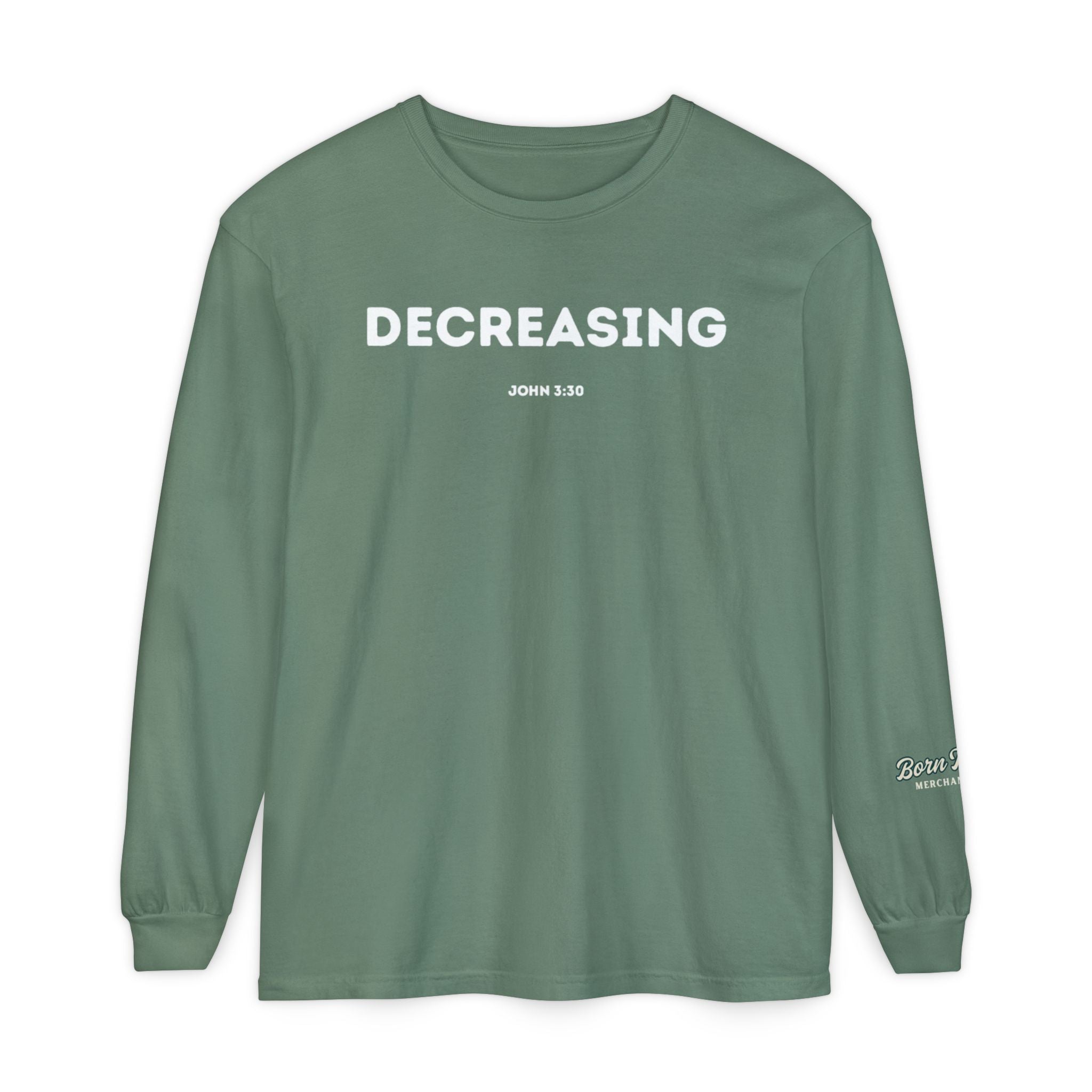 Decreasing (John 3:30) Christian Long-sleeved T-shirt