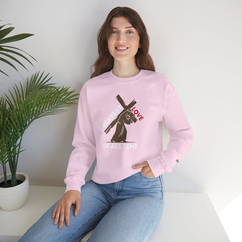 Greatest Love of All Time - Valentines Day crewneck (John 15:13)