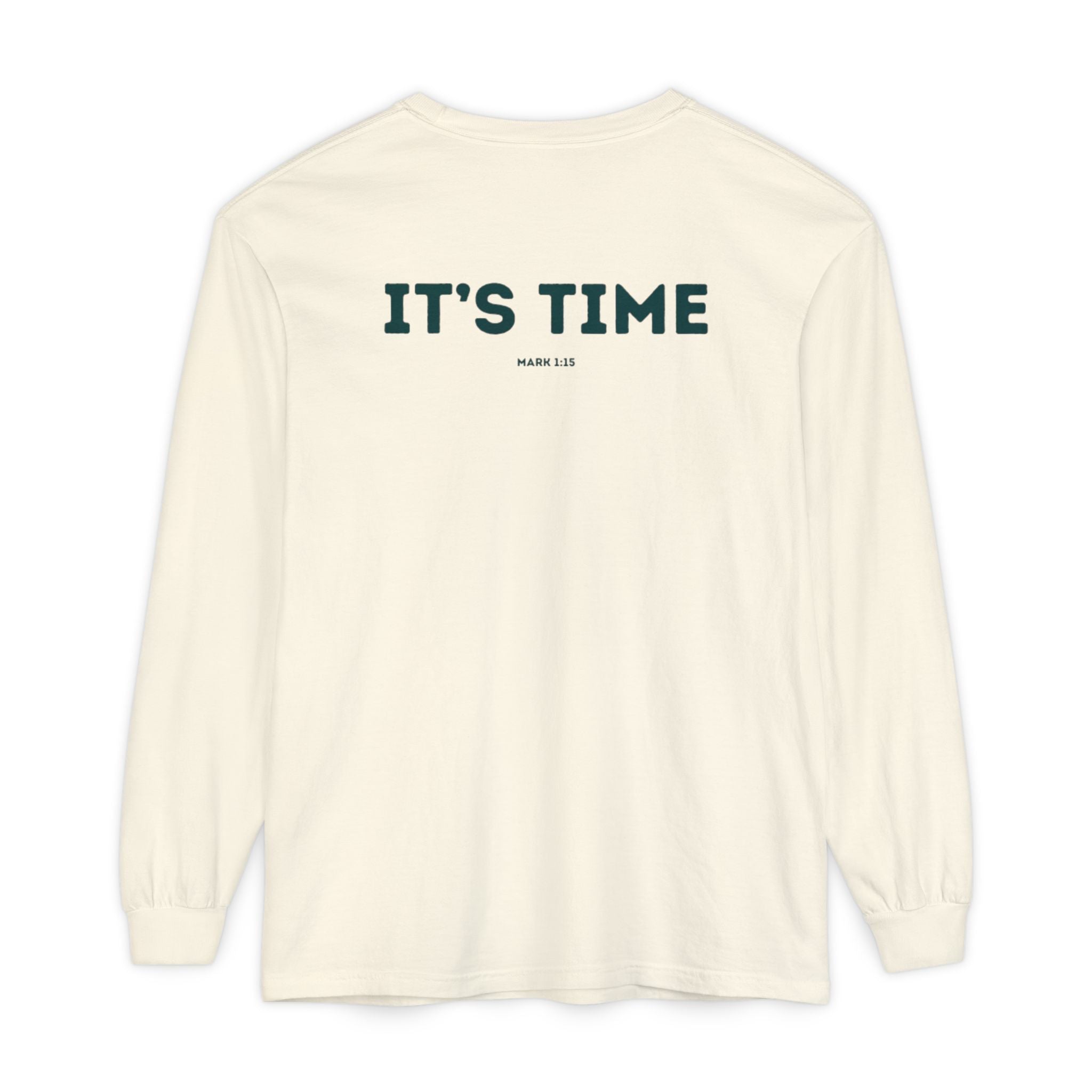 It's Time (Mark 1:15) Christian Long-sleeved T-shirt