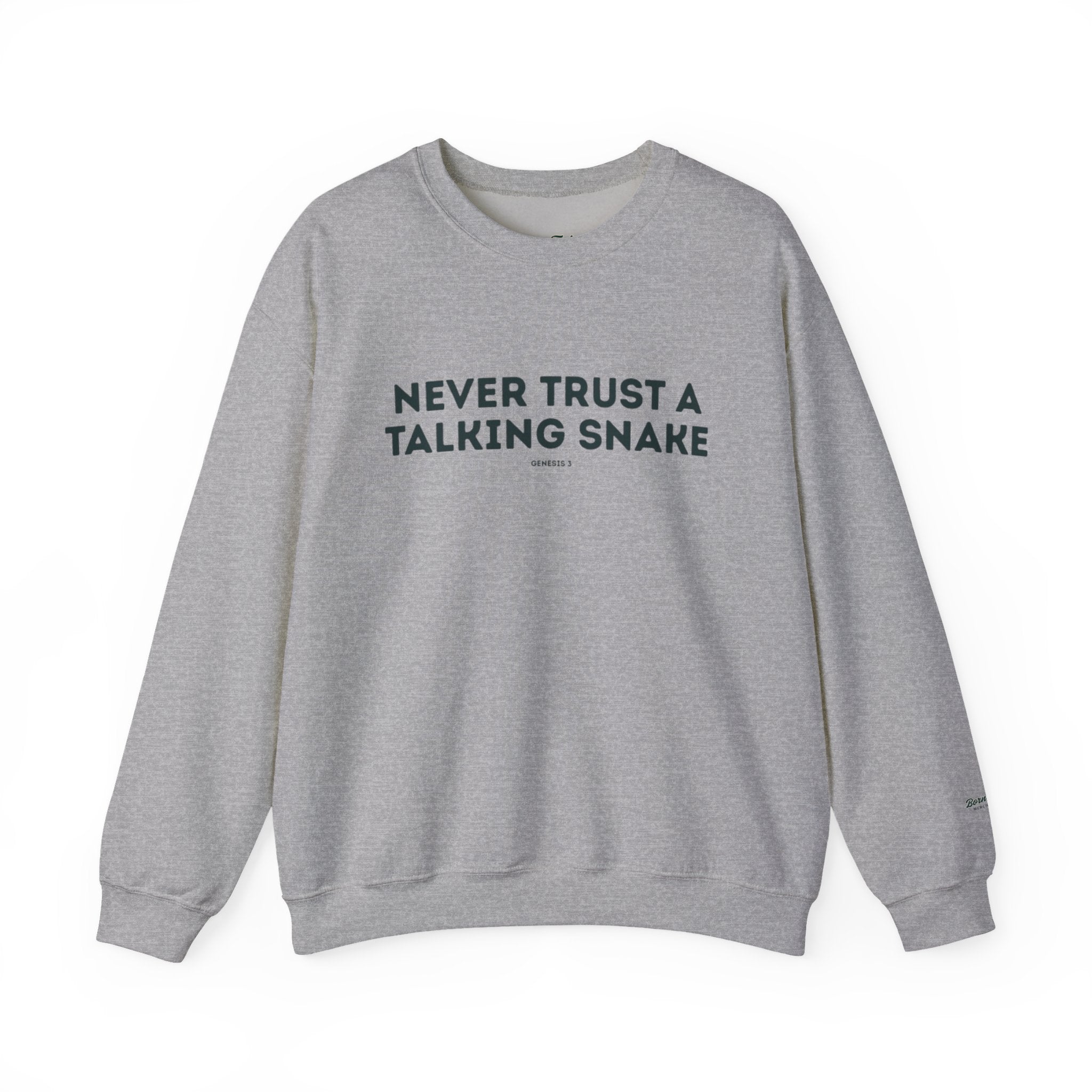 Never Trust a Talking Snake (Genesis 3) Christian Sweatshirt