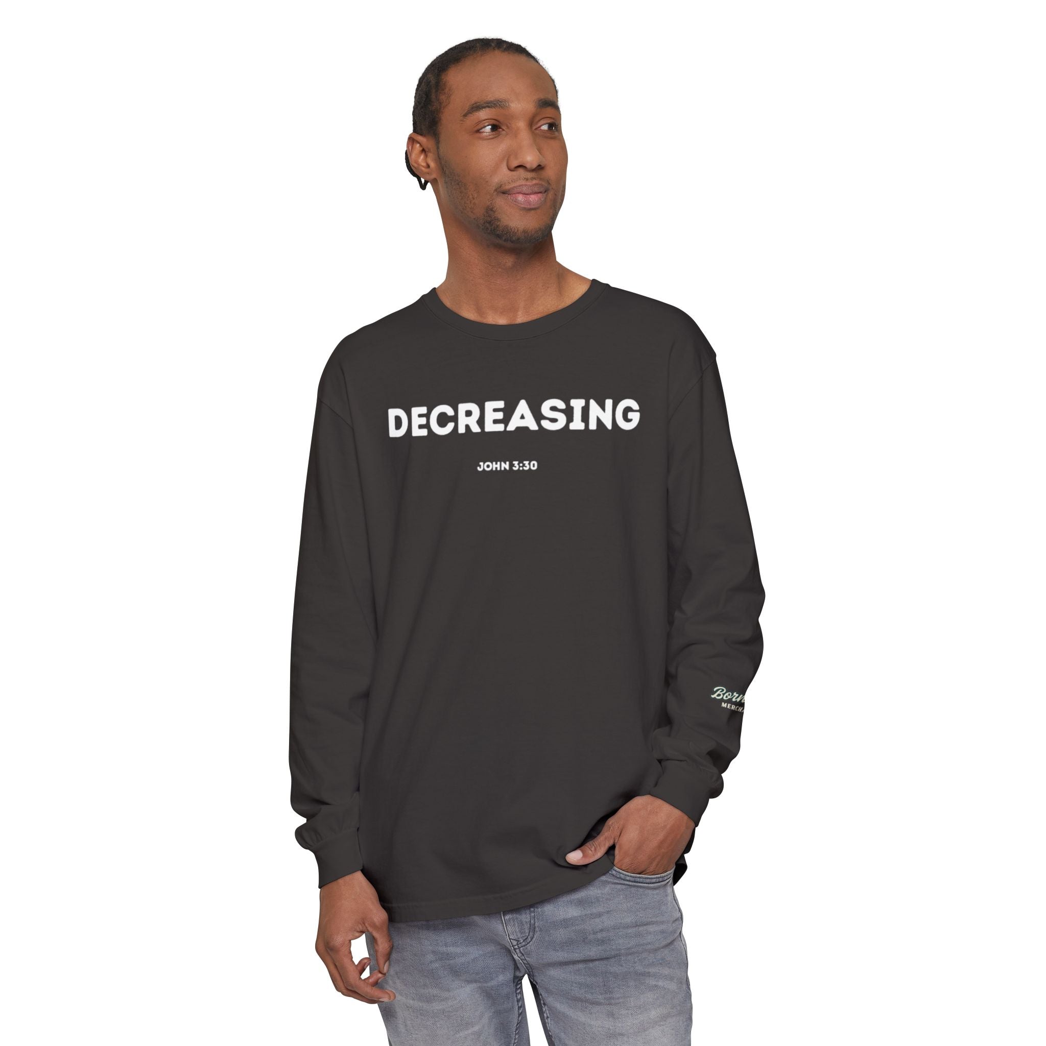 Decreasing (John 3:30) Christian Long-sleeved T-shirt