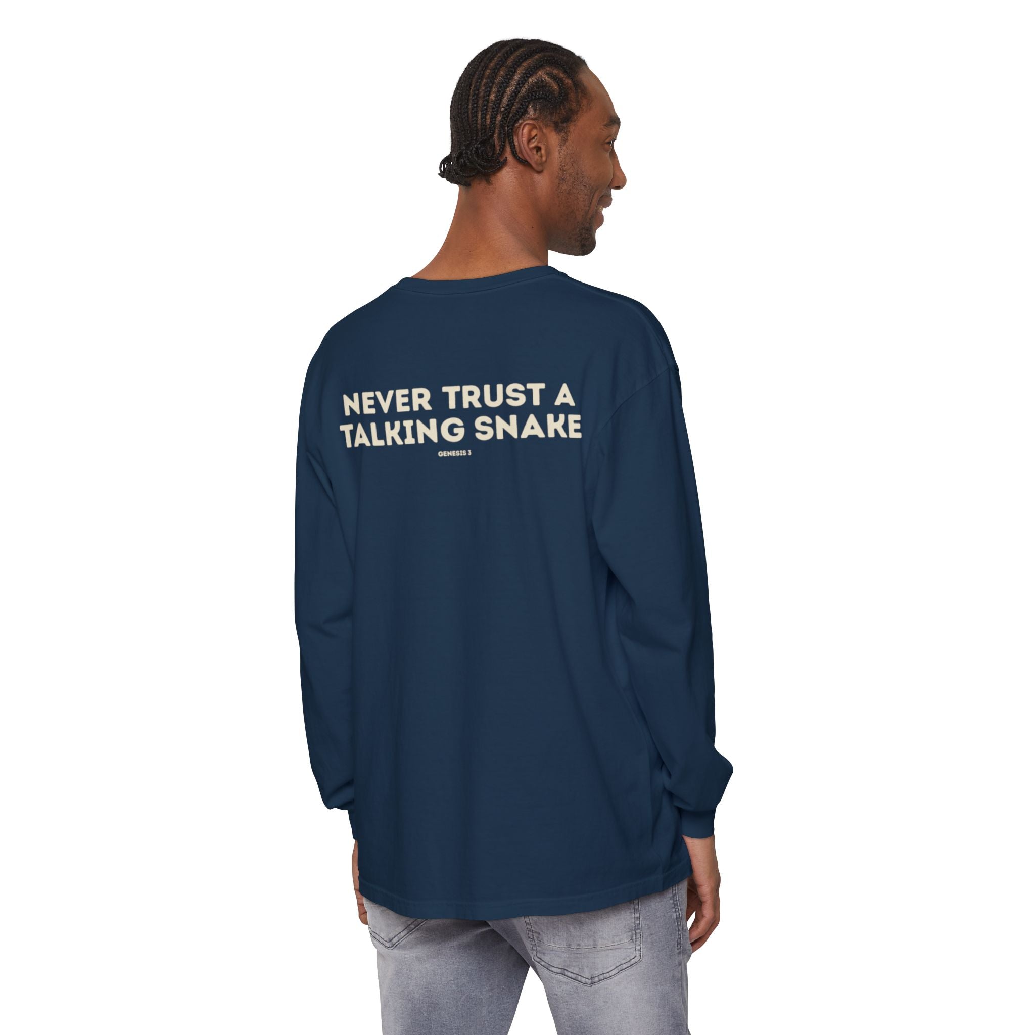 Never Trust a Talking Snake (Genesis 3) Long-Sleeved Shirt