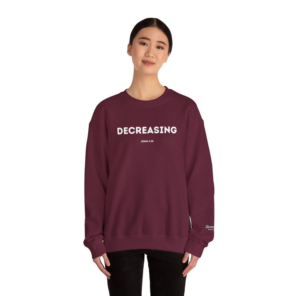 Decreasing Crewneck Sweatshirt (John 3:30)