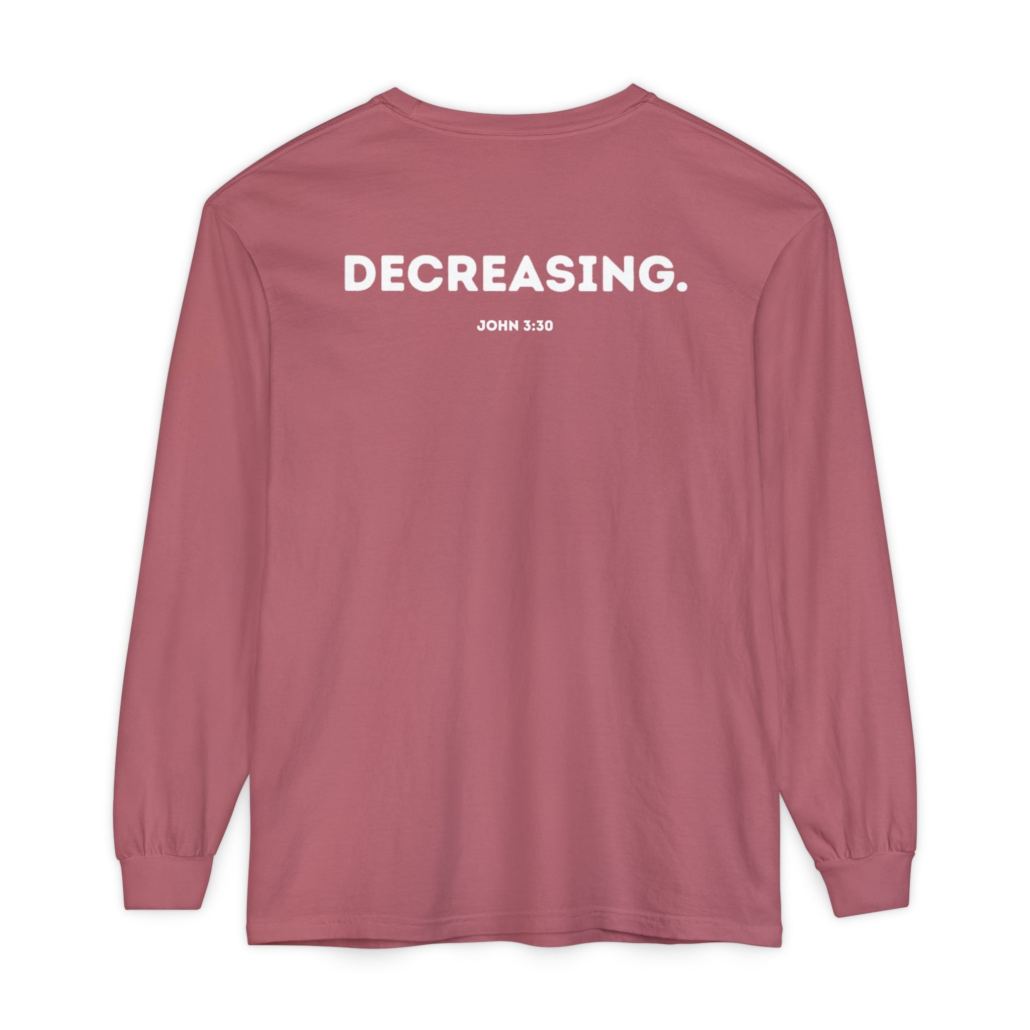 Decreasing (John 3:30) Christian Long-sleeved T-shirt