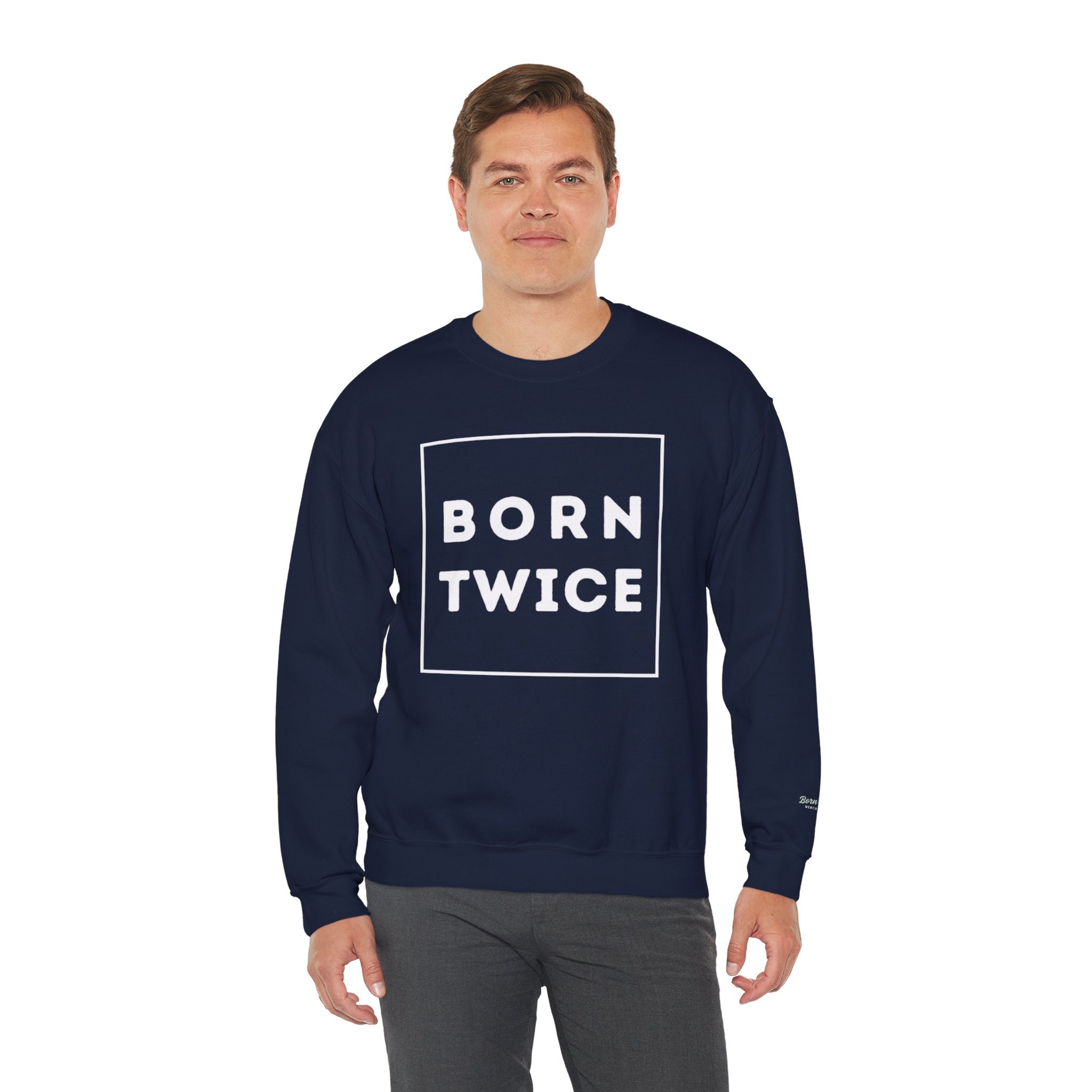 Born Twice Box Logo Crewneck