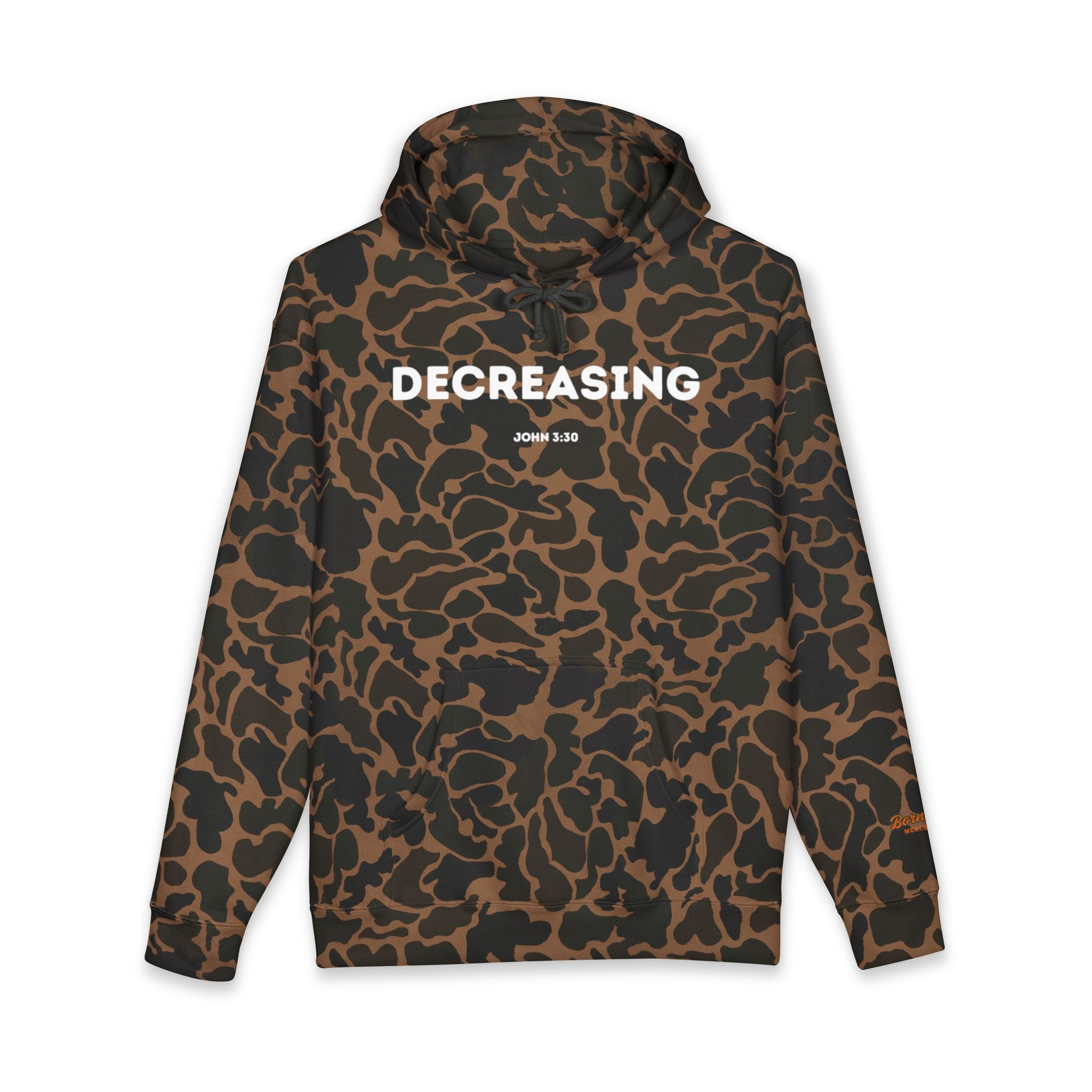 Decreasing Camo Hoodie (John 3:30)
