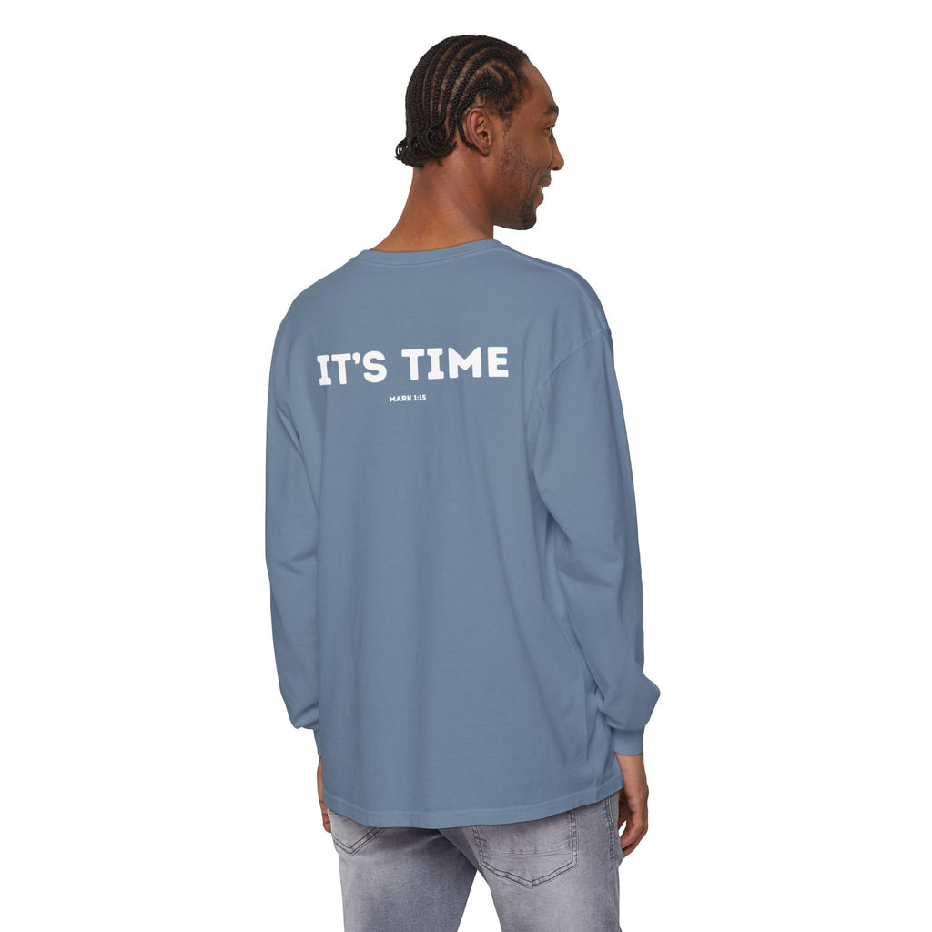 It's Time (Mark 1:15) Christian Long-sleeved T-shirt