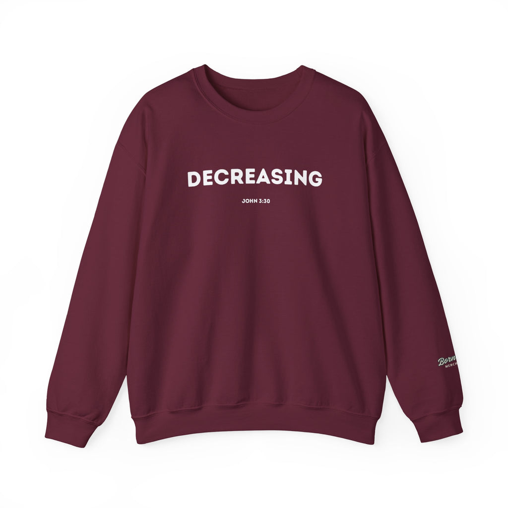 Decreasing Crewneck Sweatshirt (John 3:30)