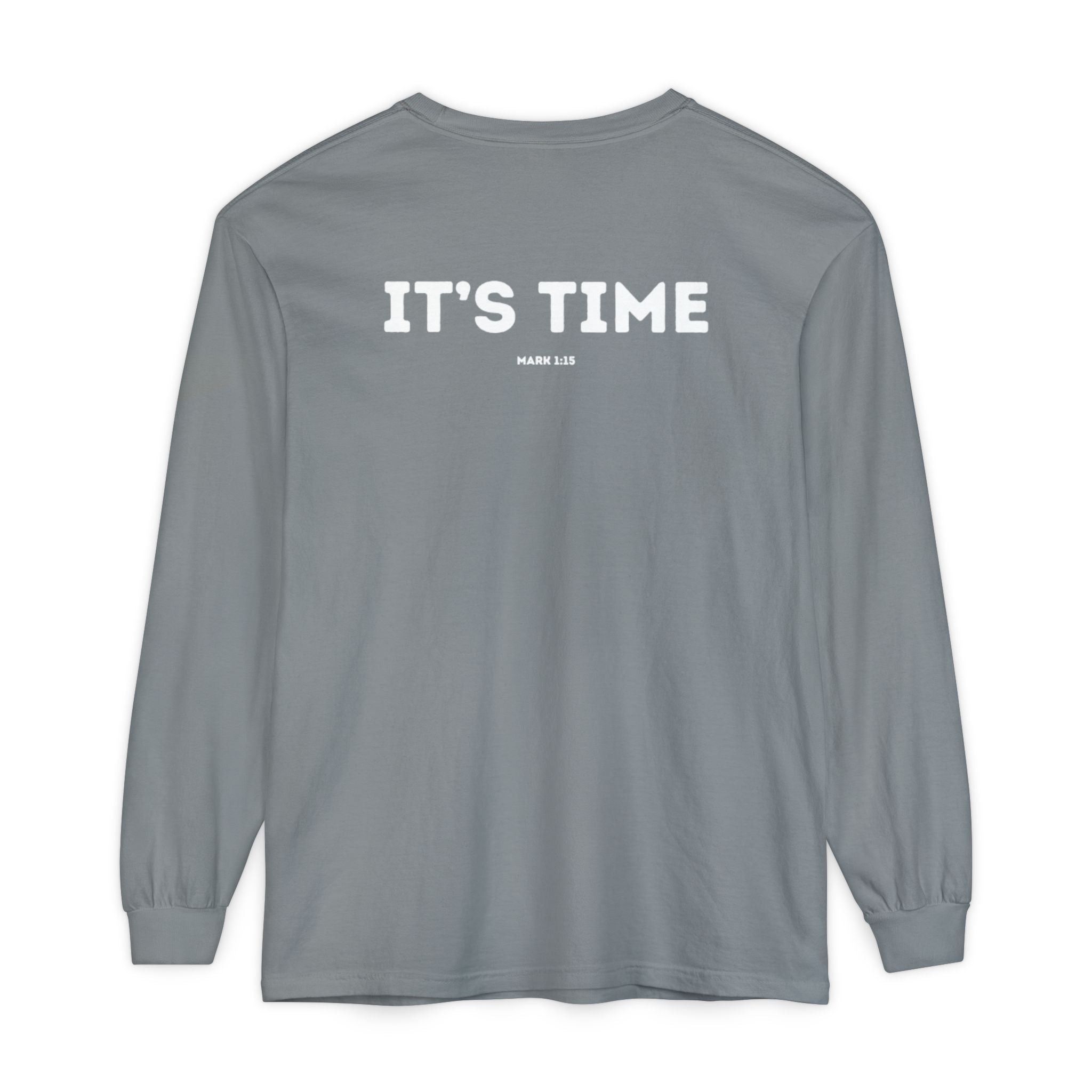 It's Time (Mark 1:15) Christian Long-sleeved T-shirt
