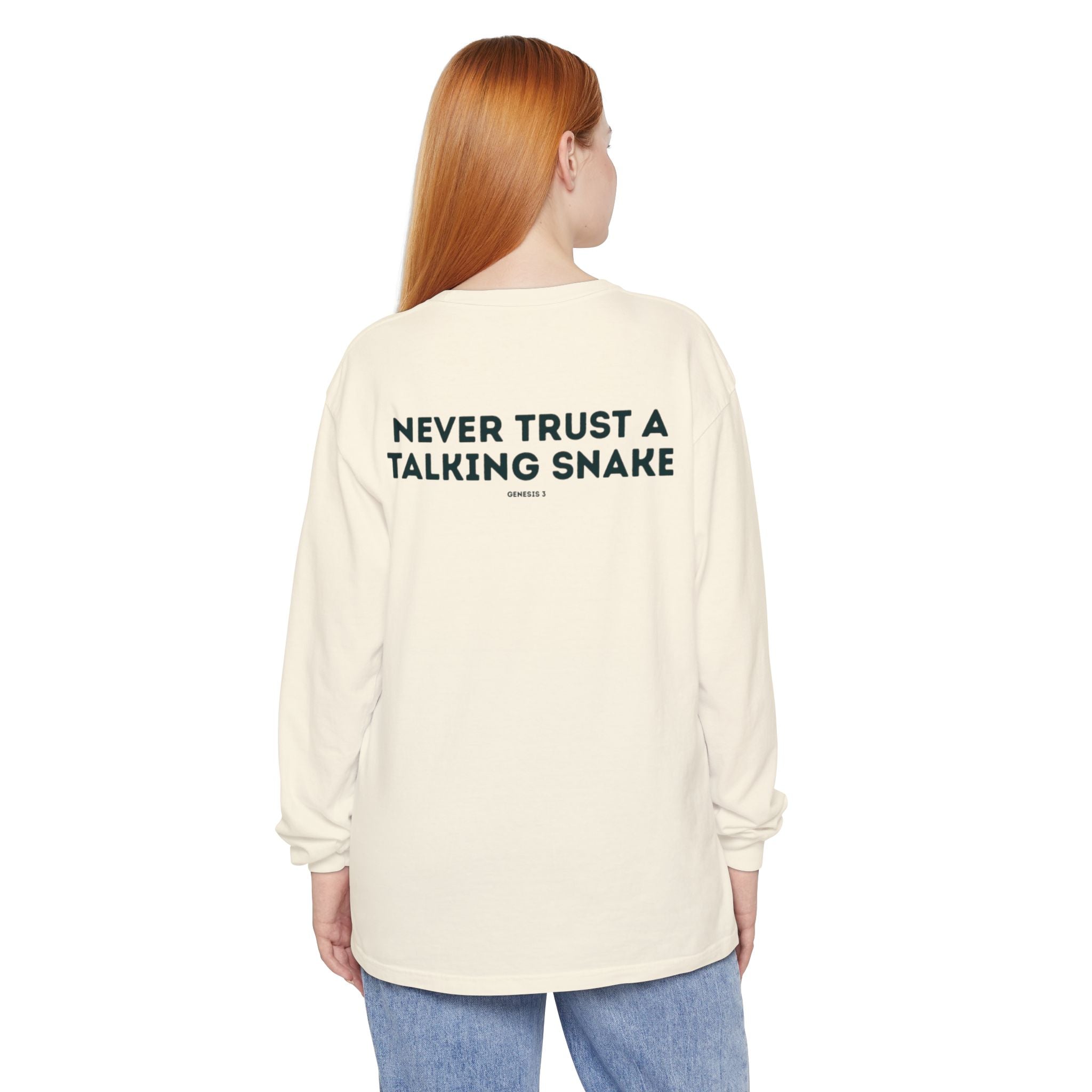 Never Trust a Talking Snake (Genesis 3) Long-Sleeved Shirt