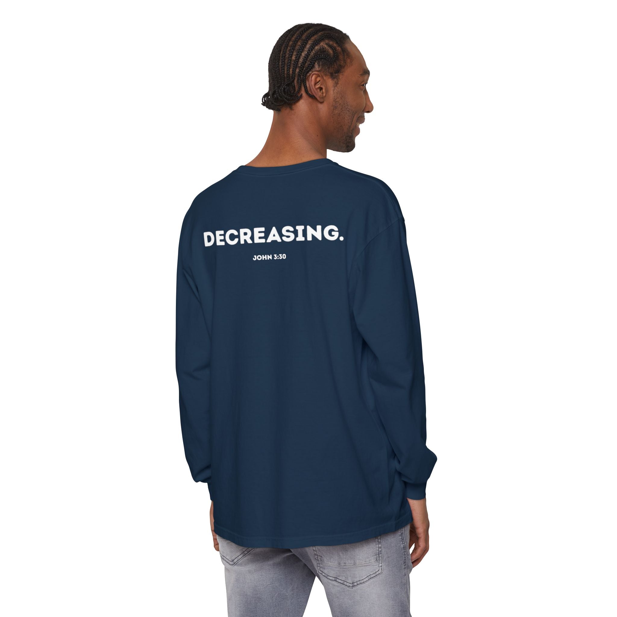 Decreasing (John 3:30) Christian Long-sleeved T-shirt