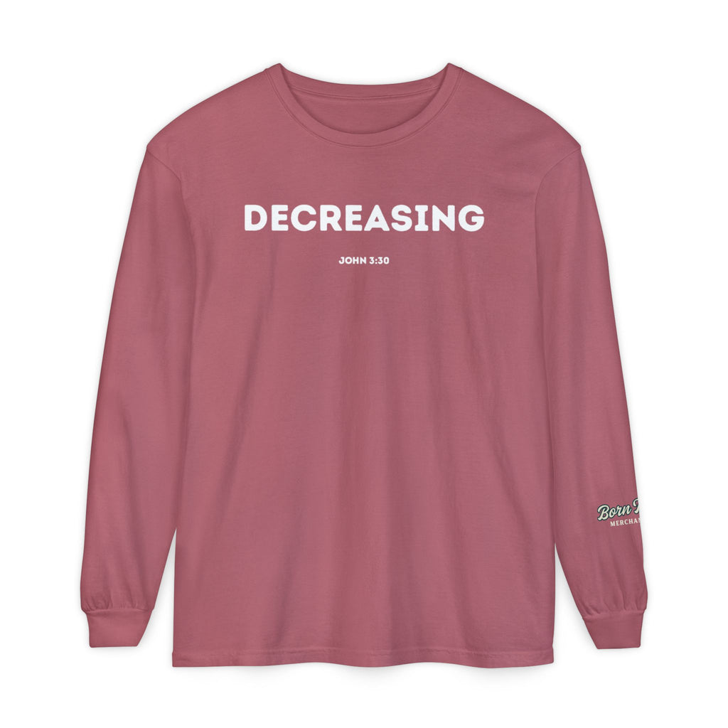Decreasing (John 3:30) Christian Long-sleeved T-shirt