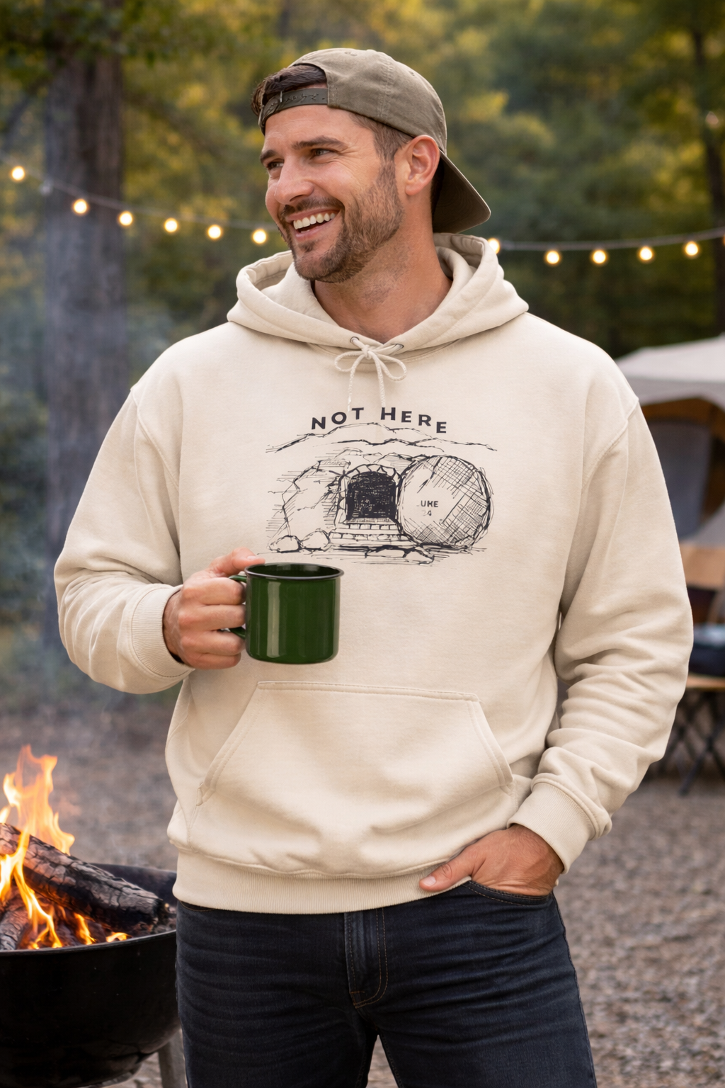 Not Here (Luke 24) Christian Hoodie