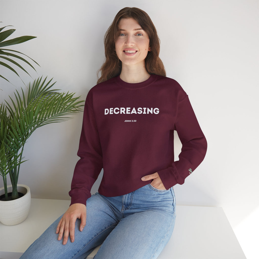 Decreasing Crewneck Sweatshirt (John 3:30)