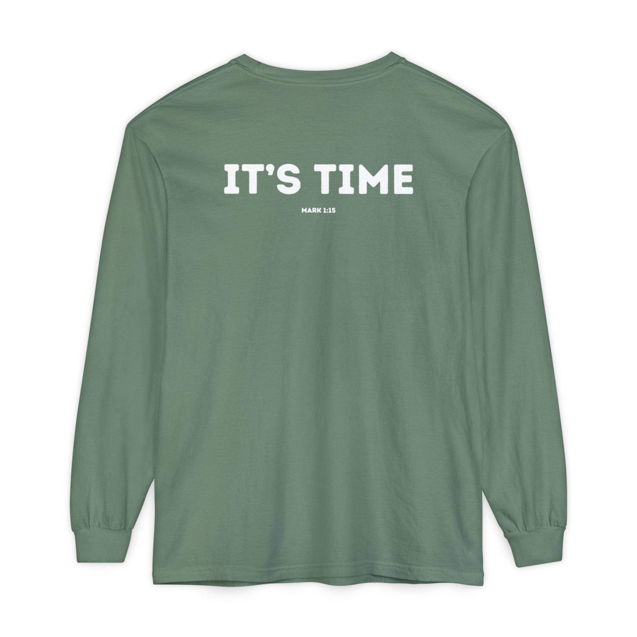 It's Time (Mark 1:15) Christian Long-sleeved T-shirt