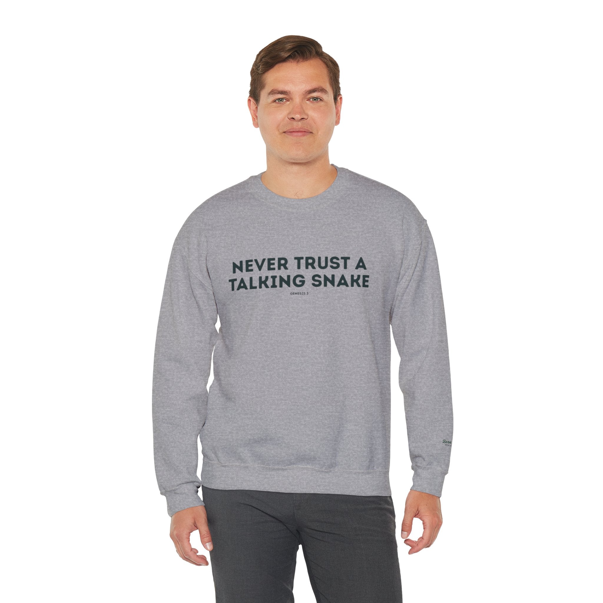 Never Trust a Talking Snake (Genesis 3) Christian Sweatshirt