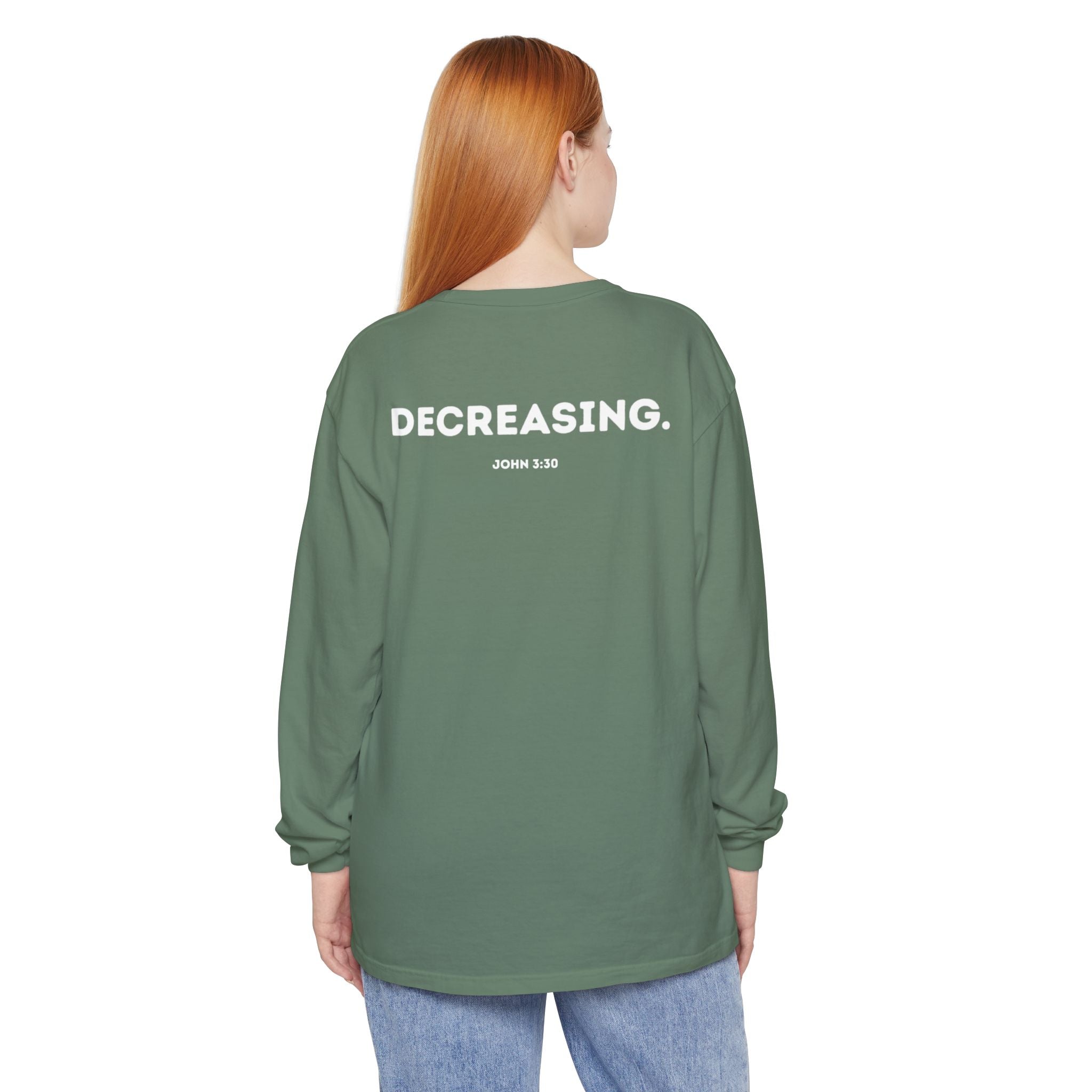 Decreasing (John 3:30) Christian Long-sleeved T-shirt