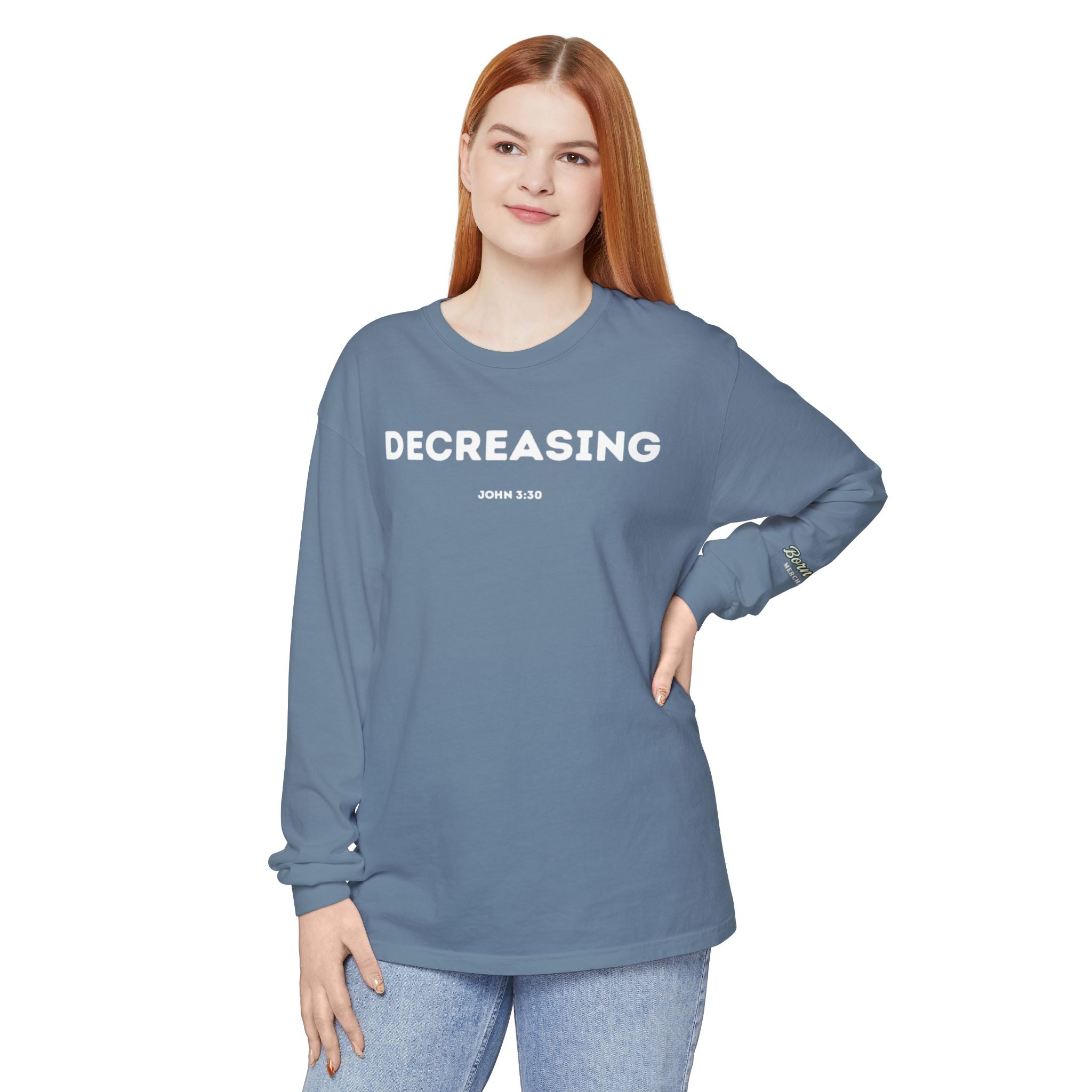 Decreasing (John 3:30) Christian Long-sleeved T-shirt