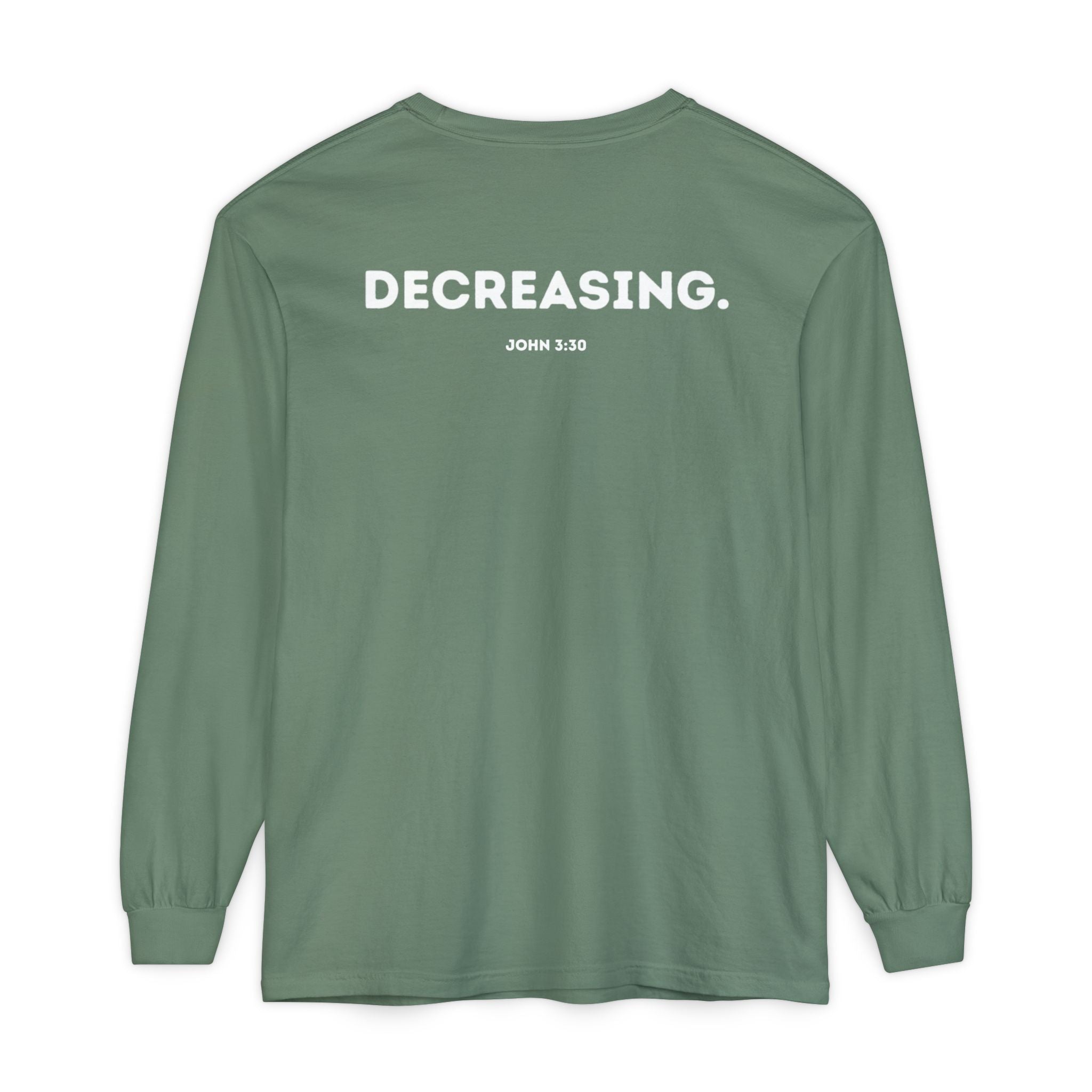 Decreasing (John 3:30) Christian Long-sleeved T-shirt