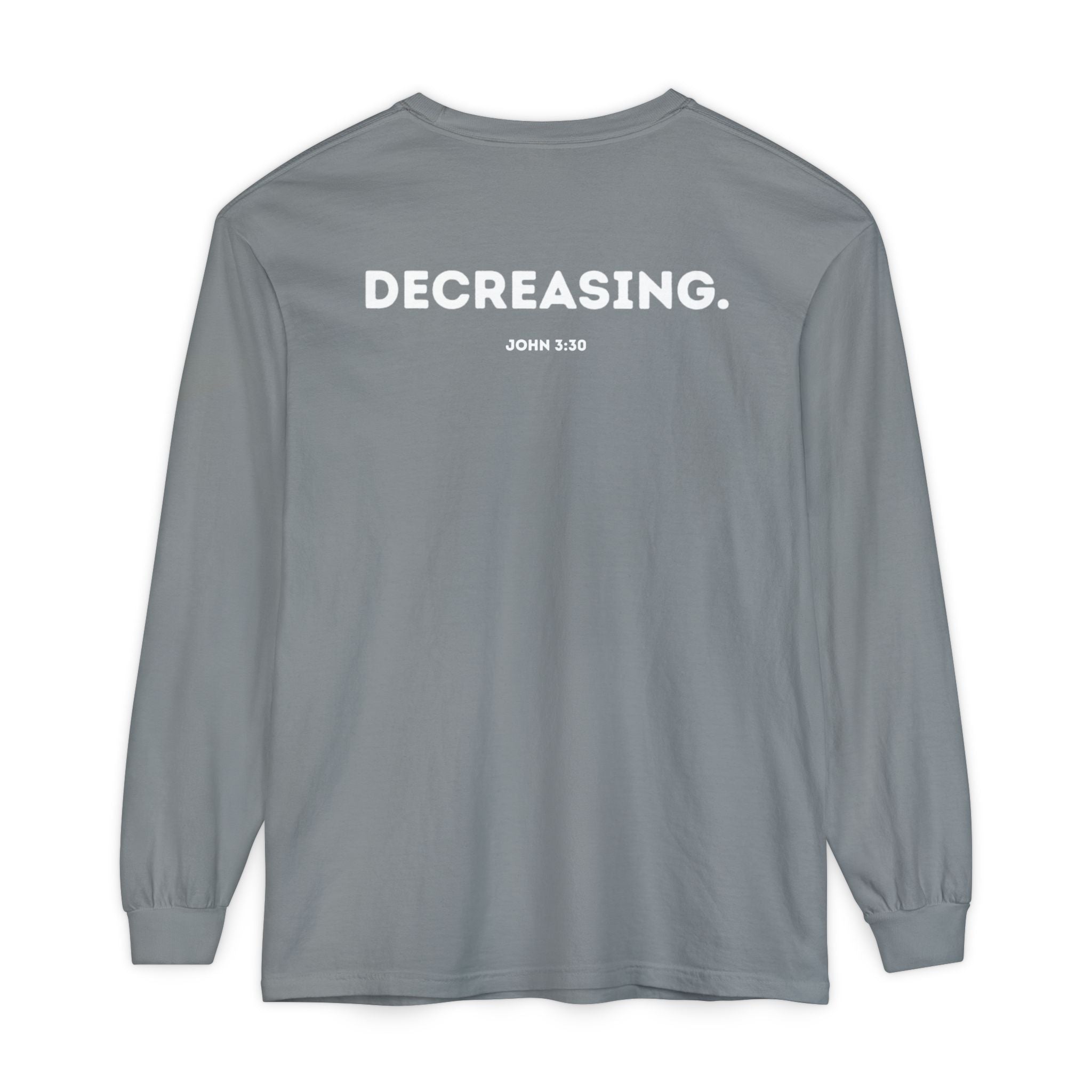Decreasing (John 3:30) Christian Long-sleeved T-shirt