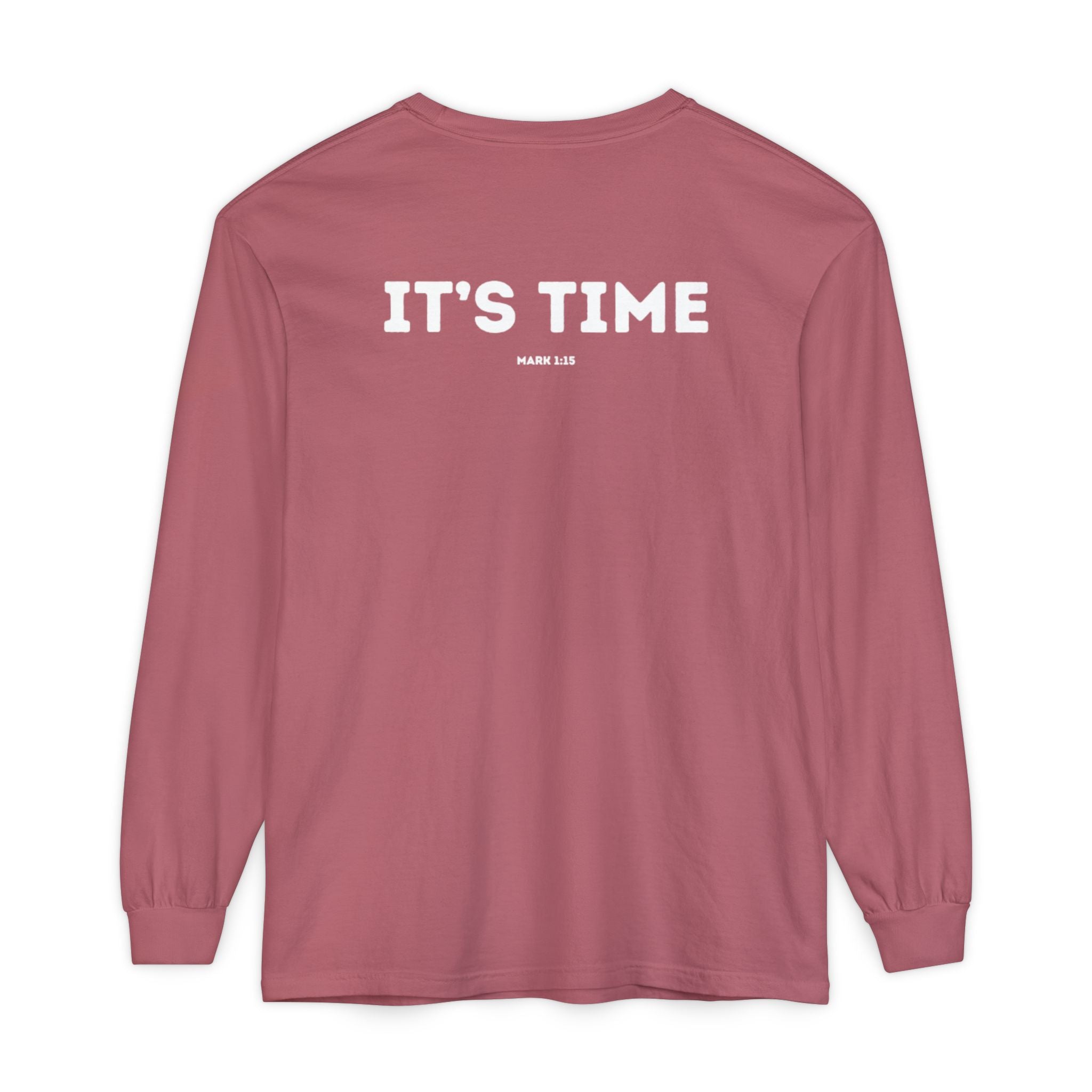 It's Time (Mark 1:15) Christian Long-sleeved T-shirt