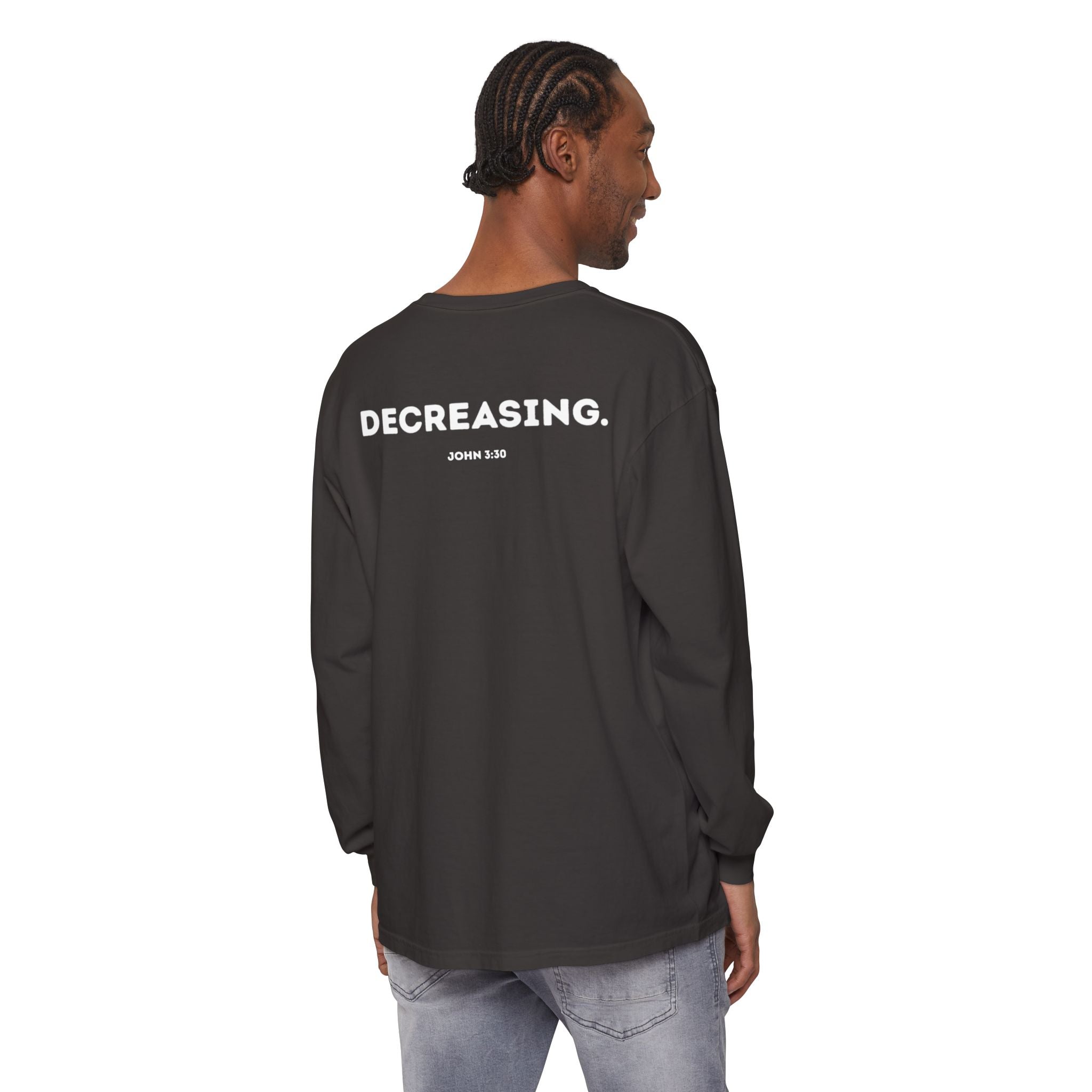 Decreasing (John 3:30) Christian Long-sleeved T-shirt