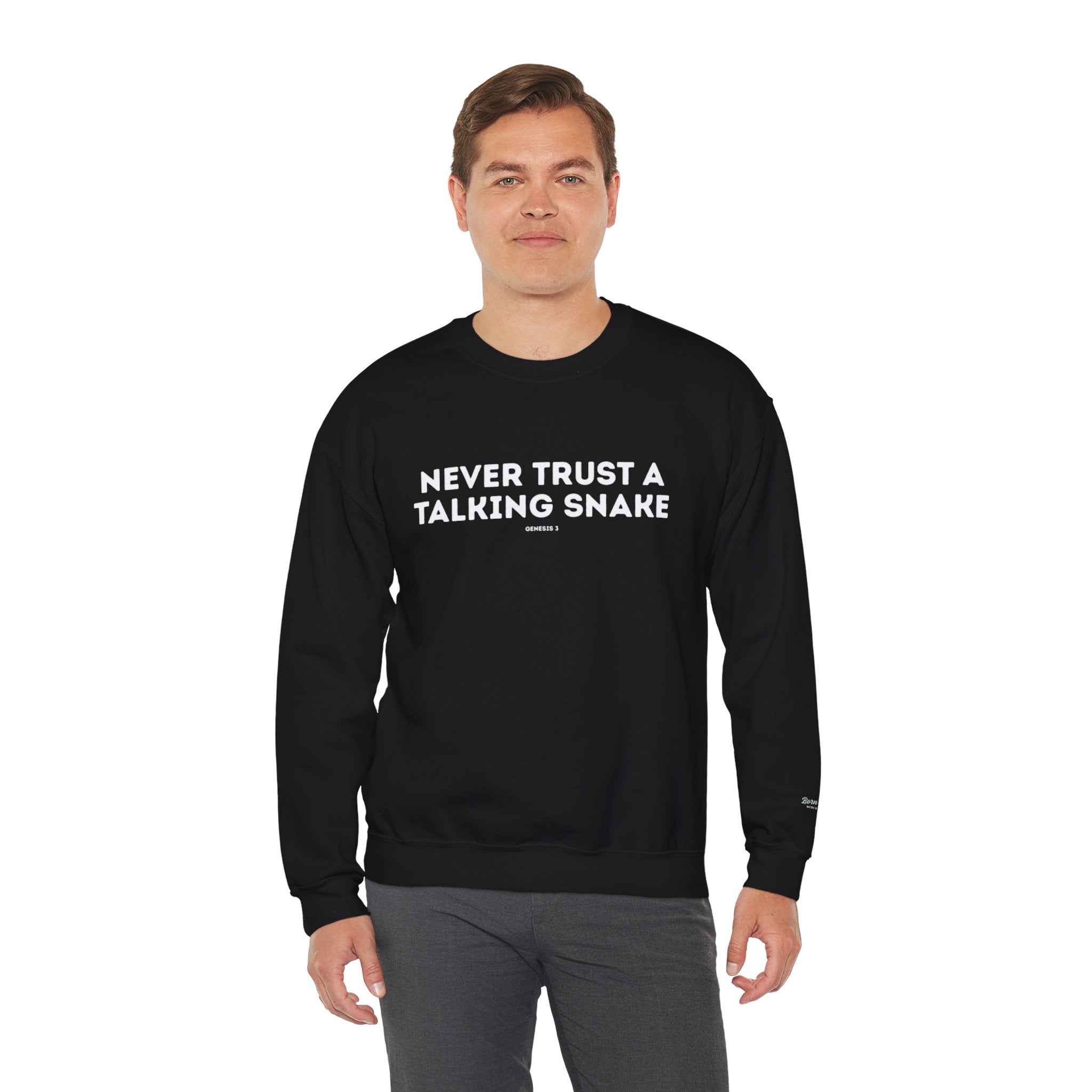Never Trust a Talking Snake (Genesis 3) Christian Sweatshirt