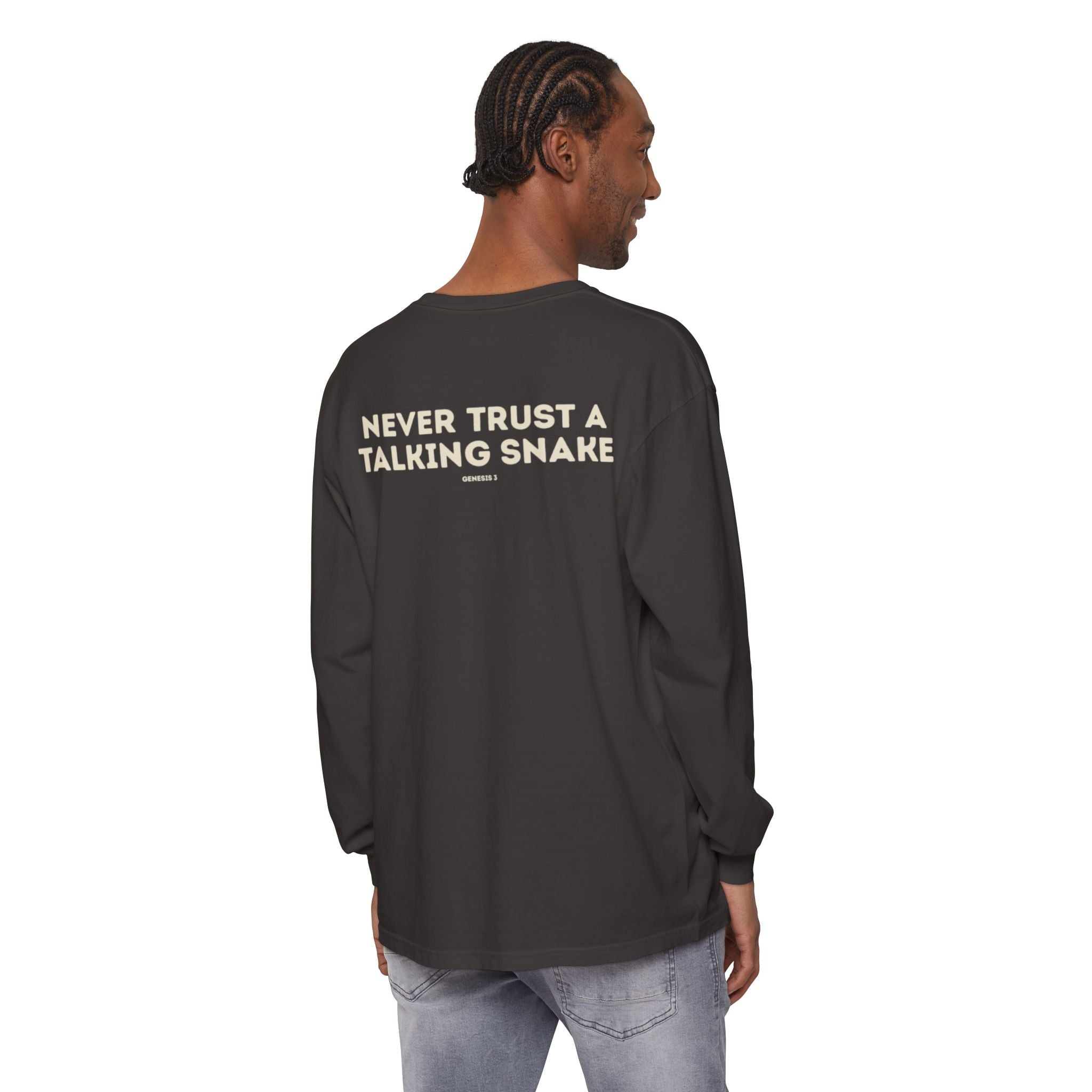 Never Trust a Talking Snake (Genesis 3) Long-Sleeved Shirt