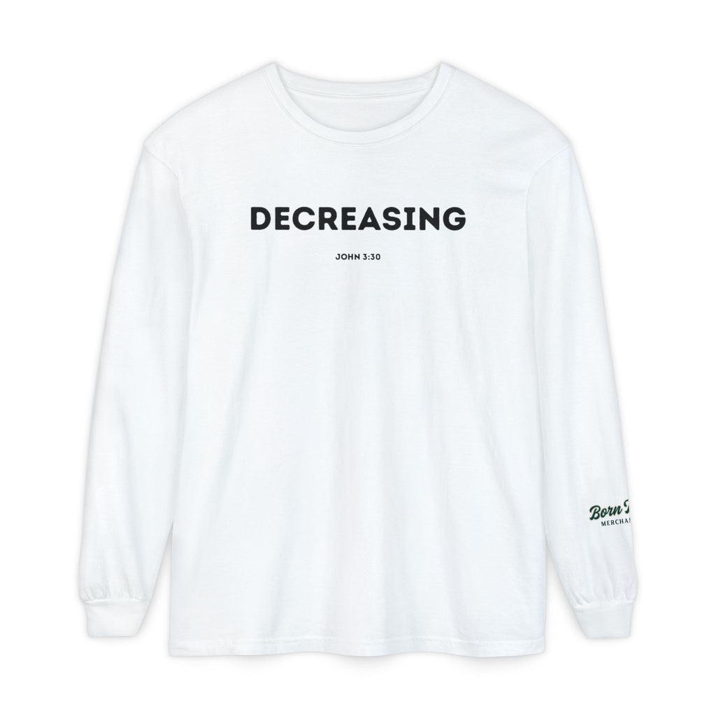 Decreasing (John 3:30) Christian Long-sleeved T-shirt