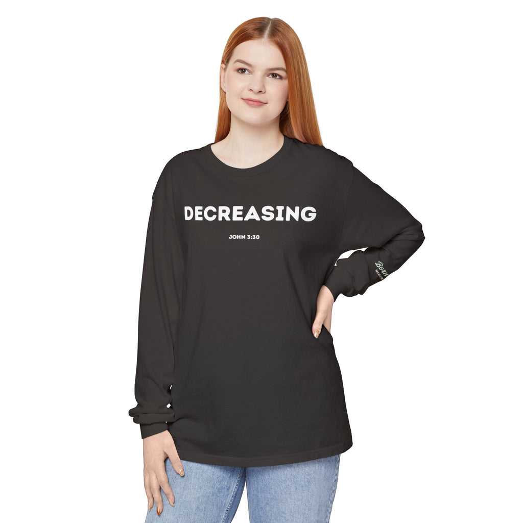 Decreasing (John 3:30) Christian Long-sleeved T-shirt