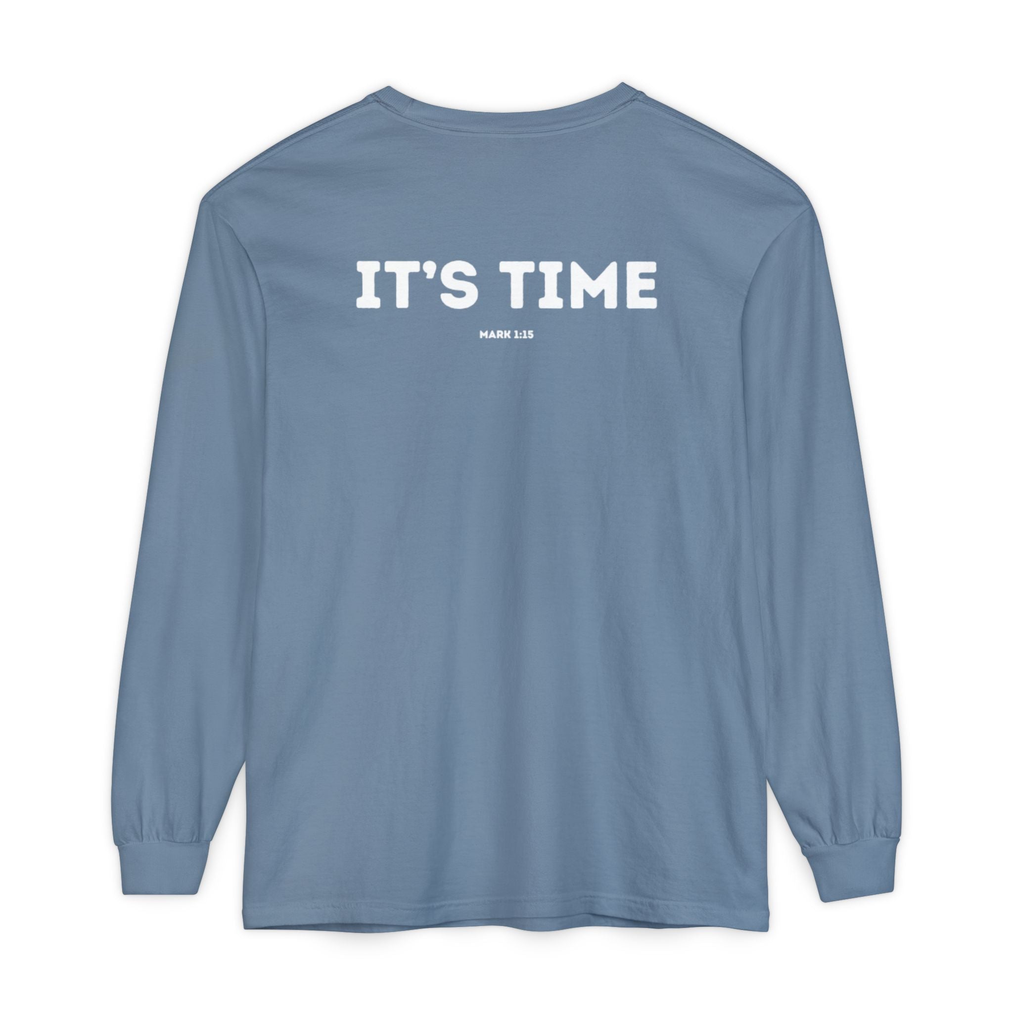 It's Time (Mark 1:15) Christian Long-sleeved T-shirt