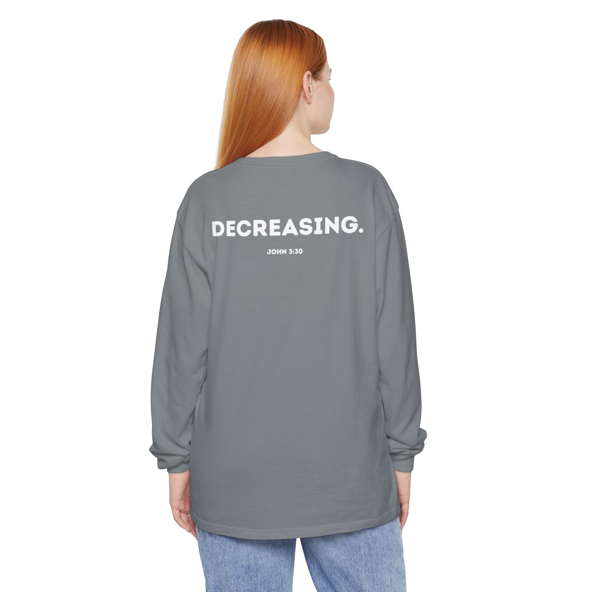 Decreasing (John 3:30) Christian Long-sleeved T-shirt