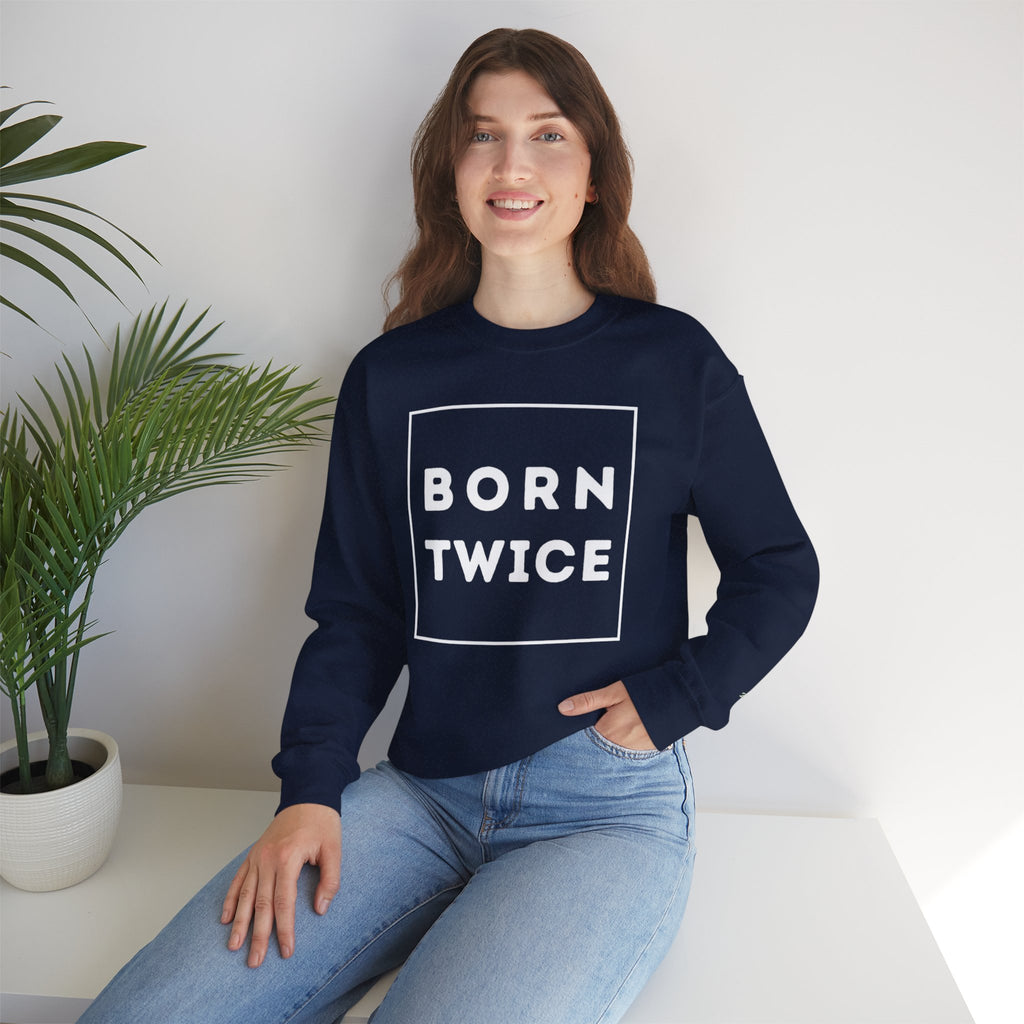 Born Twice Box Logo Crewneck