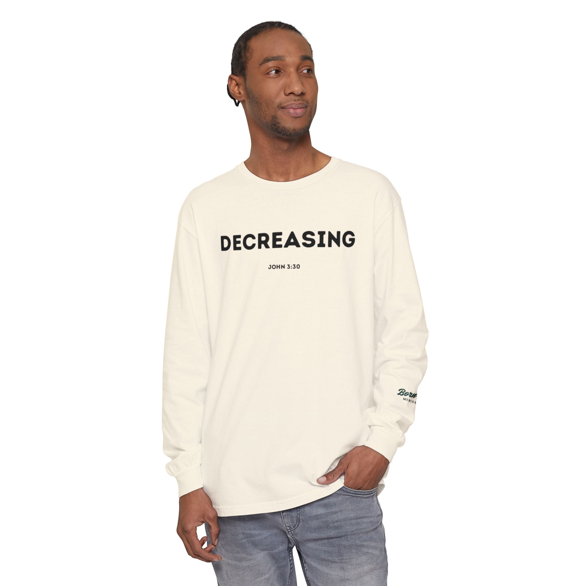 Decreasing (John 3:30) Christian Long-sleeved T-shirt